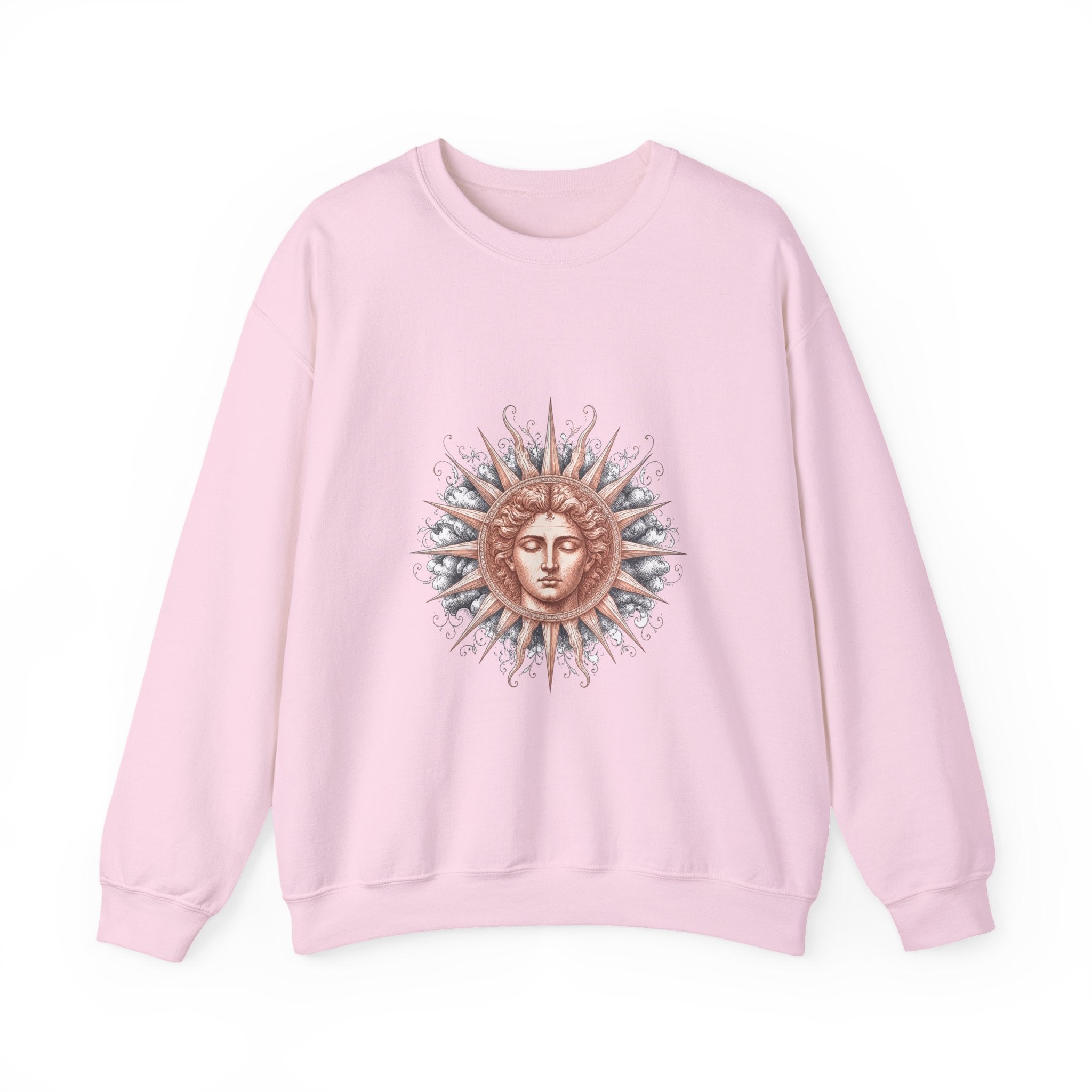 Matching Couple Sweatshirt - Helios & Selene Matching Couple Premium Fleece Sweatshirt Vintage Art His Hers Honeymoon Gift - Design A