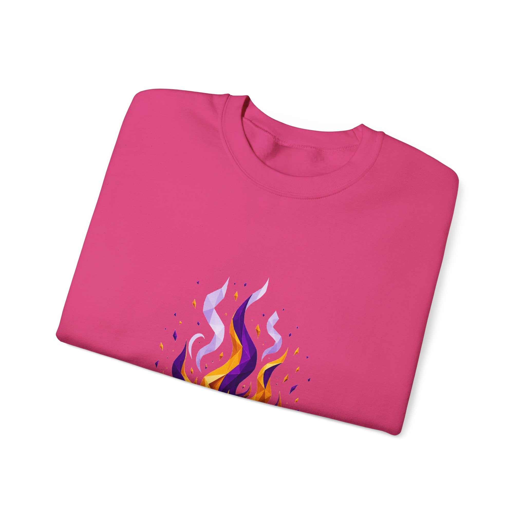 Matching Couple Sweatshirt - Wildfire & Waterfall Matching Couple Comfort Colors Crew Geometric Art His Hers Love Gift - Design A