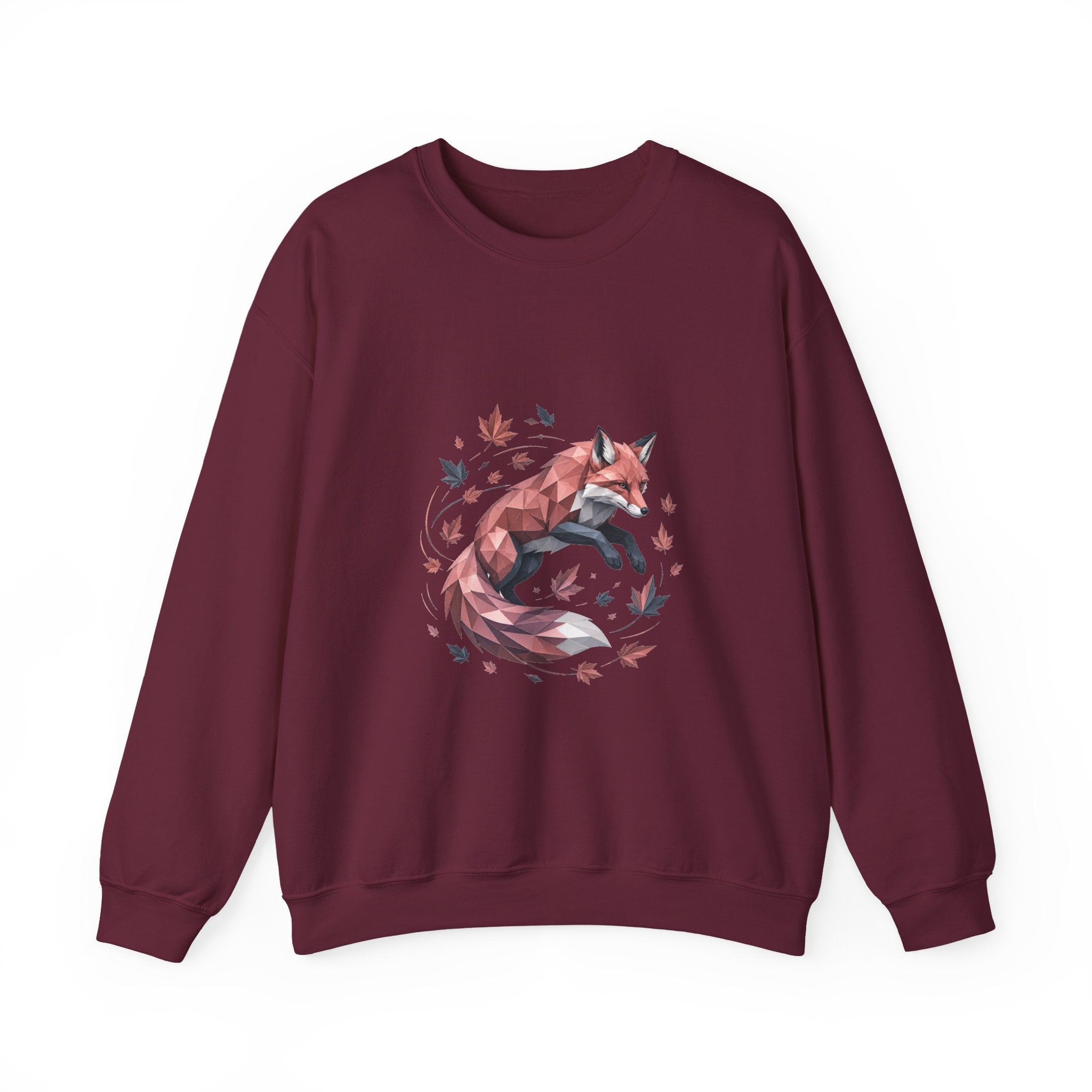 Matching Couple Sweatshirt - Fox & Rabbit Matching Couple Crewneck Sweatshirt Geometric Art His Hers Couple Gift - Design A