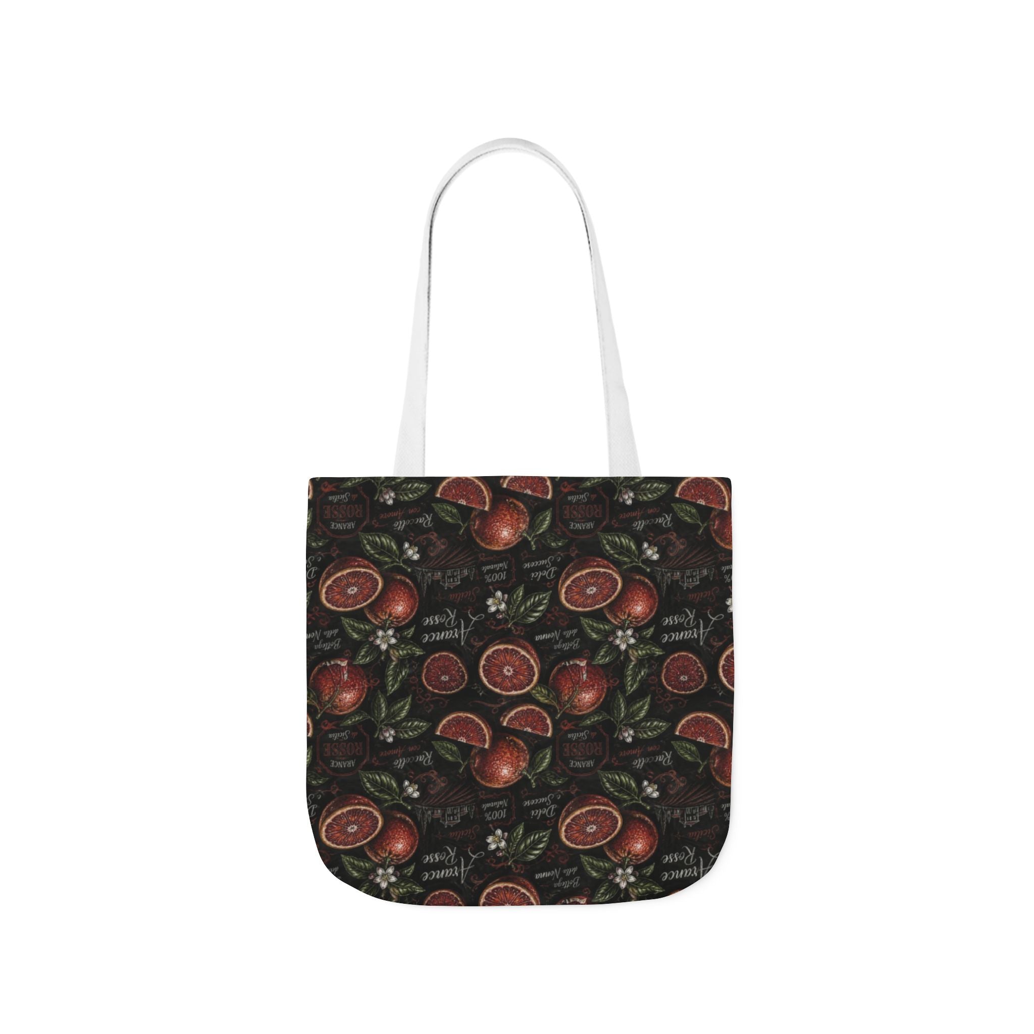 Blood Oranges Canvas Tote Bag Mediterranean Kitchen Chalk Art Design Italian Cottagecore Gift