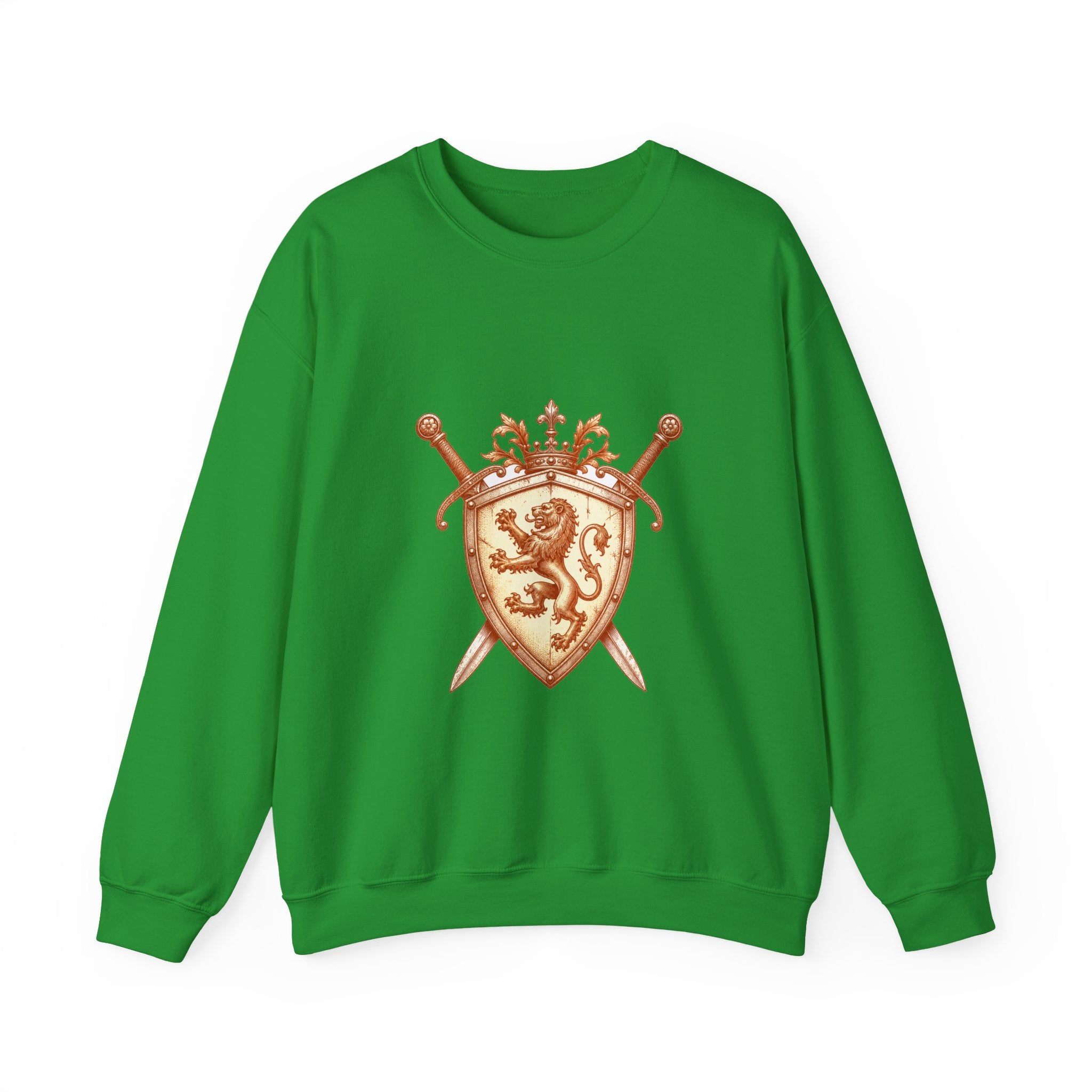 Matching Couple Sweatshirt - Crown & Shield Matching Couple Premium Fleece Sweatshirt Vintage Art His Hers Honeymoon Gift - Design B