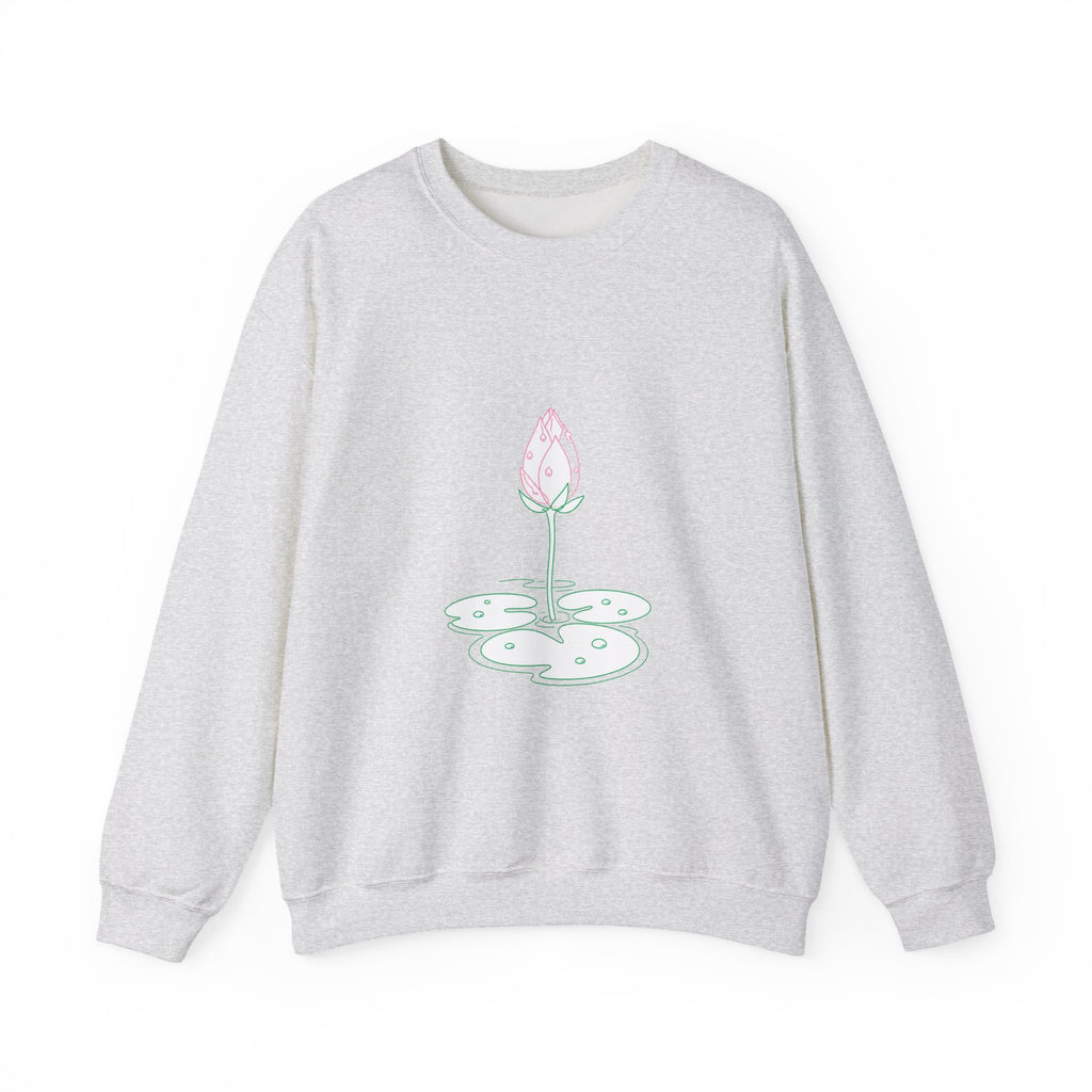 Matching Couple Sweatshirt - Open & Closed Lotus Matching Couple Premium Fleece Sweatshirt Minimalist Art His Hers Christmas Gift - Design B
