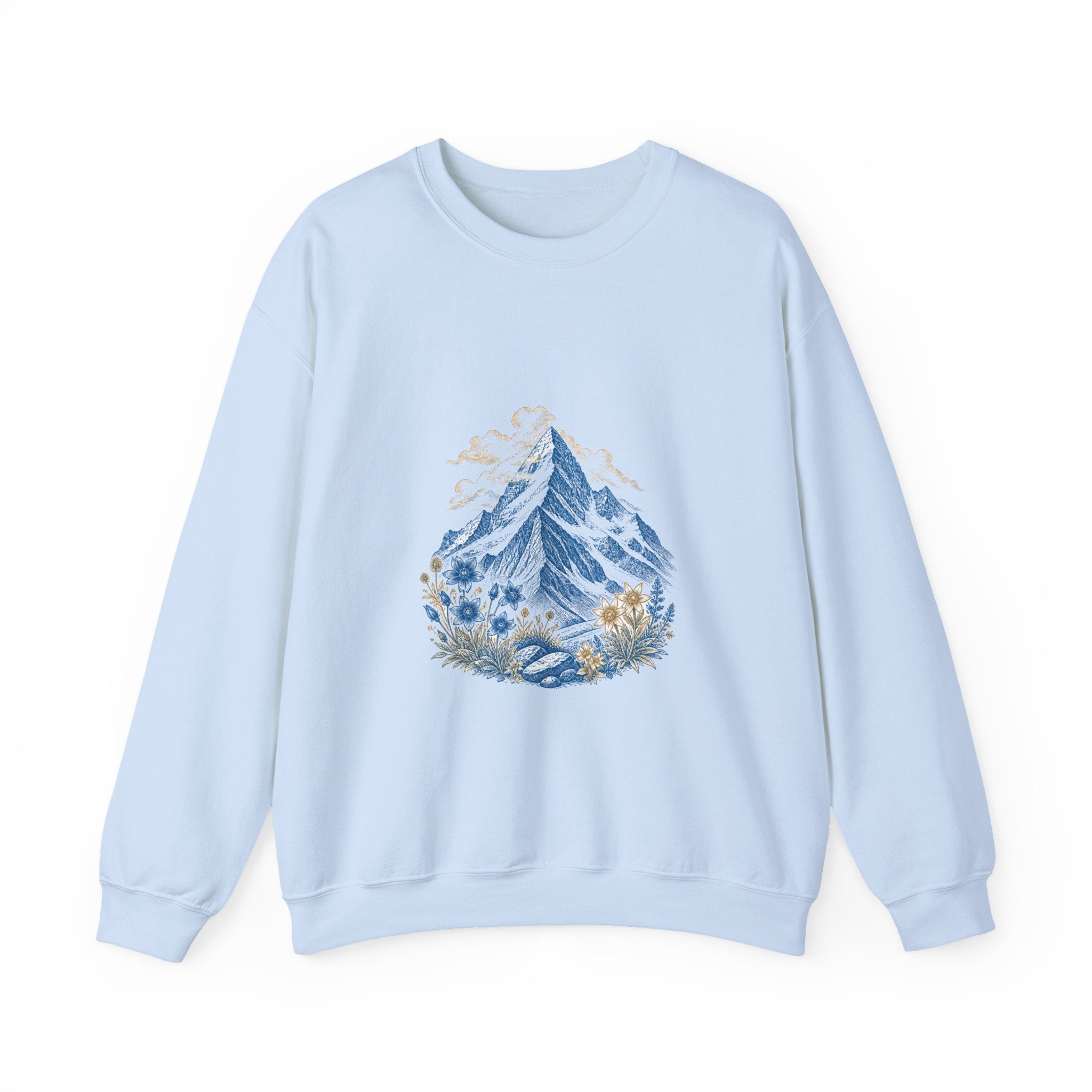 Matching Couple Sweatshirt - Mountain & Ocean Matching Couple Comfort Colors Crew Vintage Art His Hers Honeymoon Gift - Design A