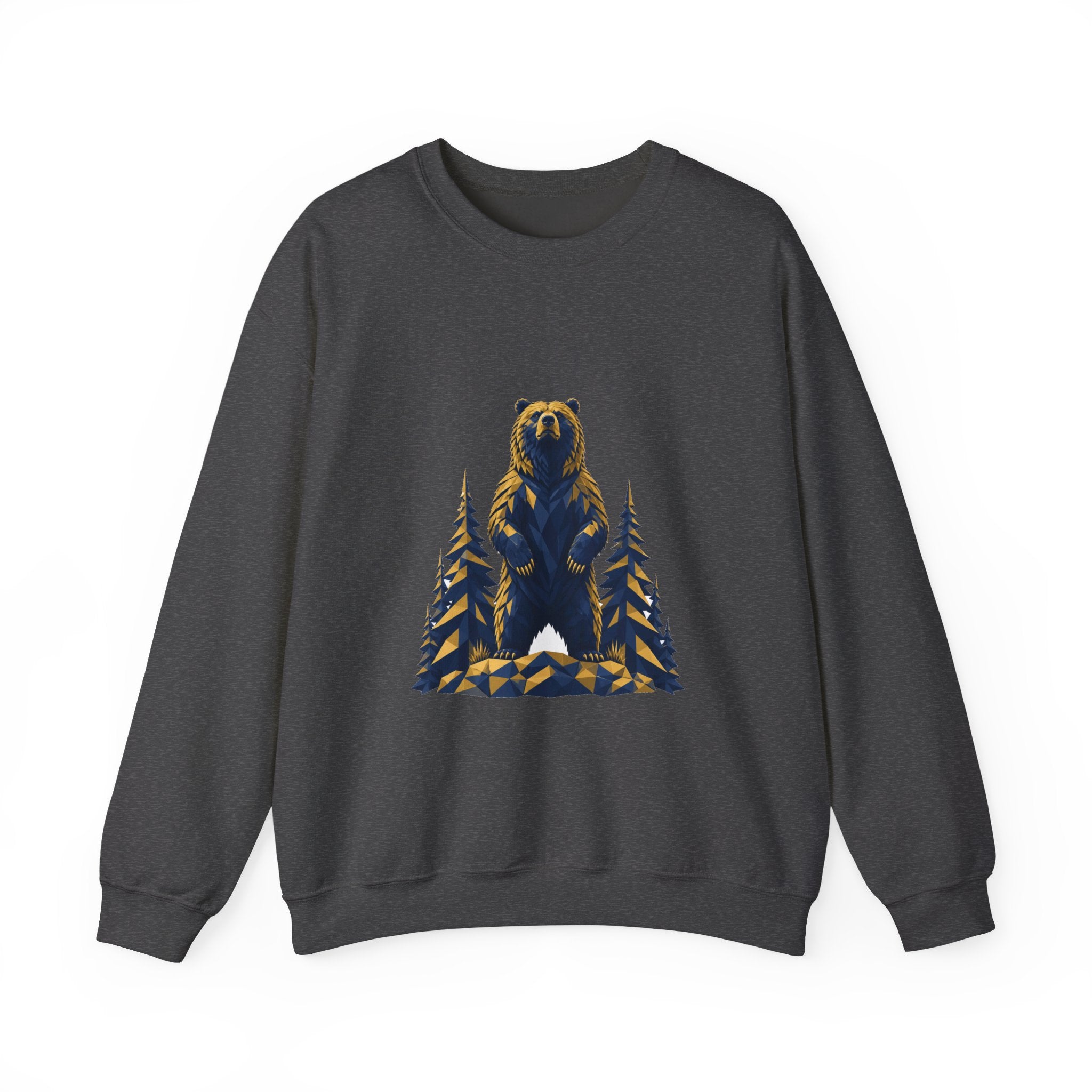 Matching Couple Sweatshirt - Bear & Deer Matching Couple Comfort Colors Crew Geometric Art His Hers Love Gift - Design A