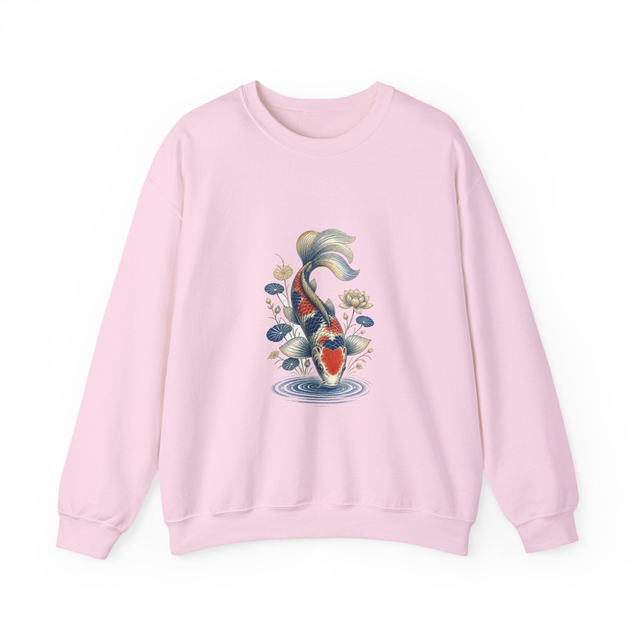 Matching Couple Sweatshirt - Koi Fish Yin Yang Matching Couple Premium Fleece Sweatshirt Vintage Art His Hers Honeymoon Gift - Design B