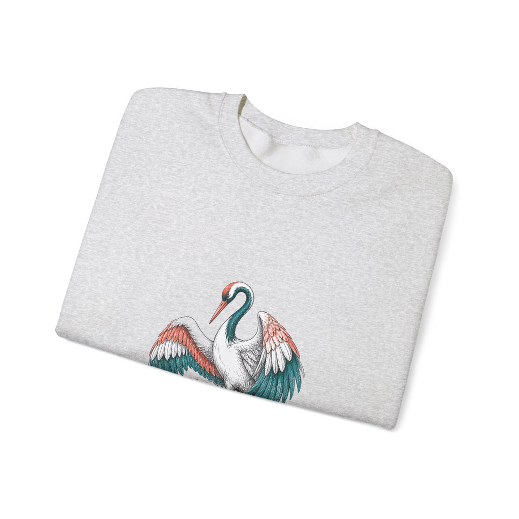 Matching Couple Sweatshirt - Tiger & Crane Matching Couple Comfort Colors Crew Hand-Drawn Art His Hers Anniversary Gift - Design B