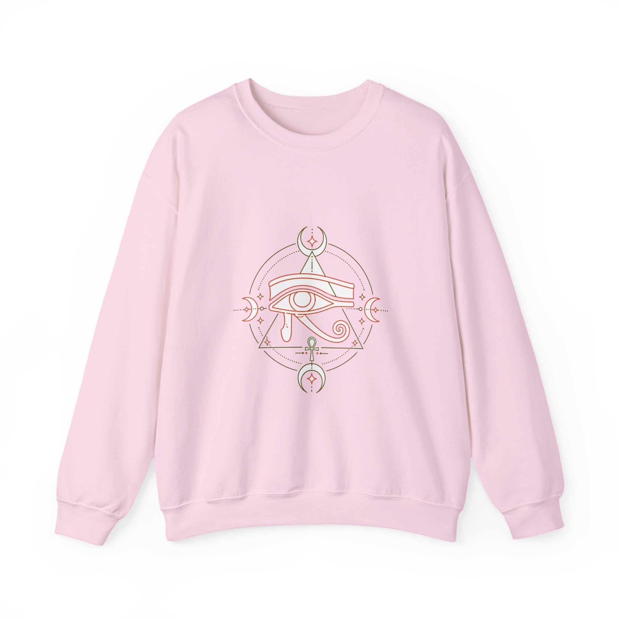 Matching Couple Sweatshirt - Eye of Ra & Horus Matching Couple Premium Fleece Sweatshirt Minimalist Art His Hers Christmas Gift - Design B