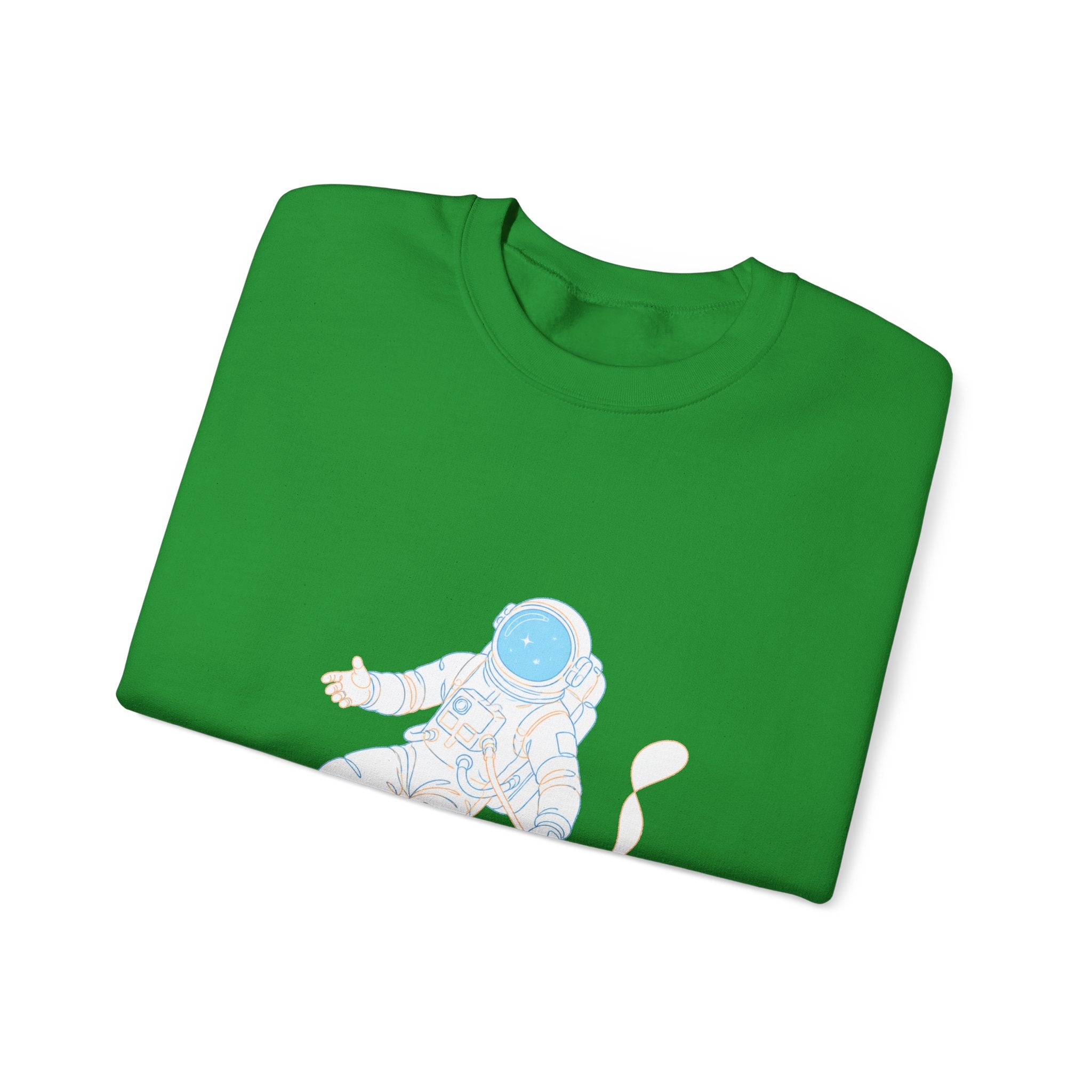 Matching Couple Sweatshirt - Astronaut & Planet Matching Couple Premium Fleece Sweatshirt Minimalist Art His Hers Christmas Gift - Design A