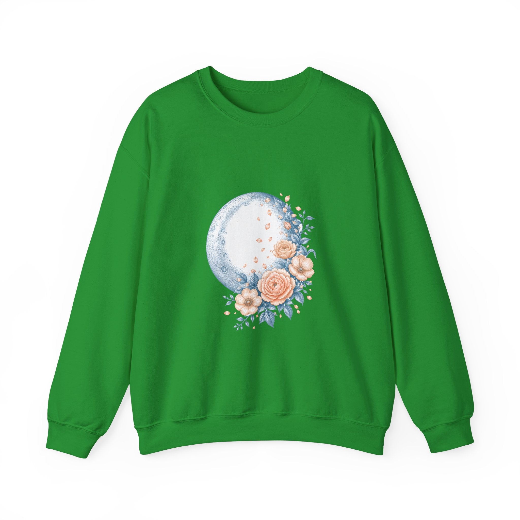 Matching Couple Sweatshirt - Waxing & Waning Moon Matching Couple Crewneck Sweatshirt Vintage Art His Hers Wedding Gift - Design B