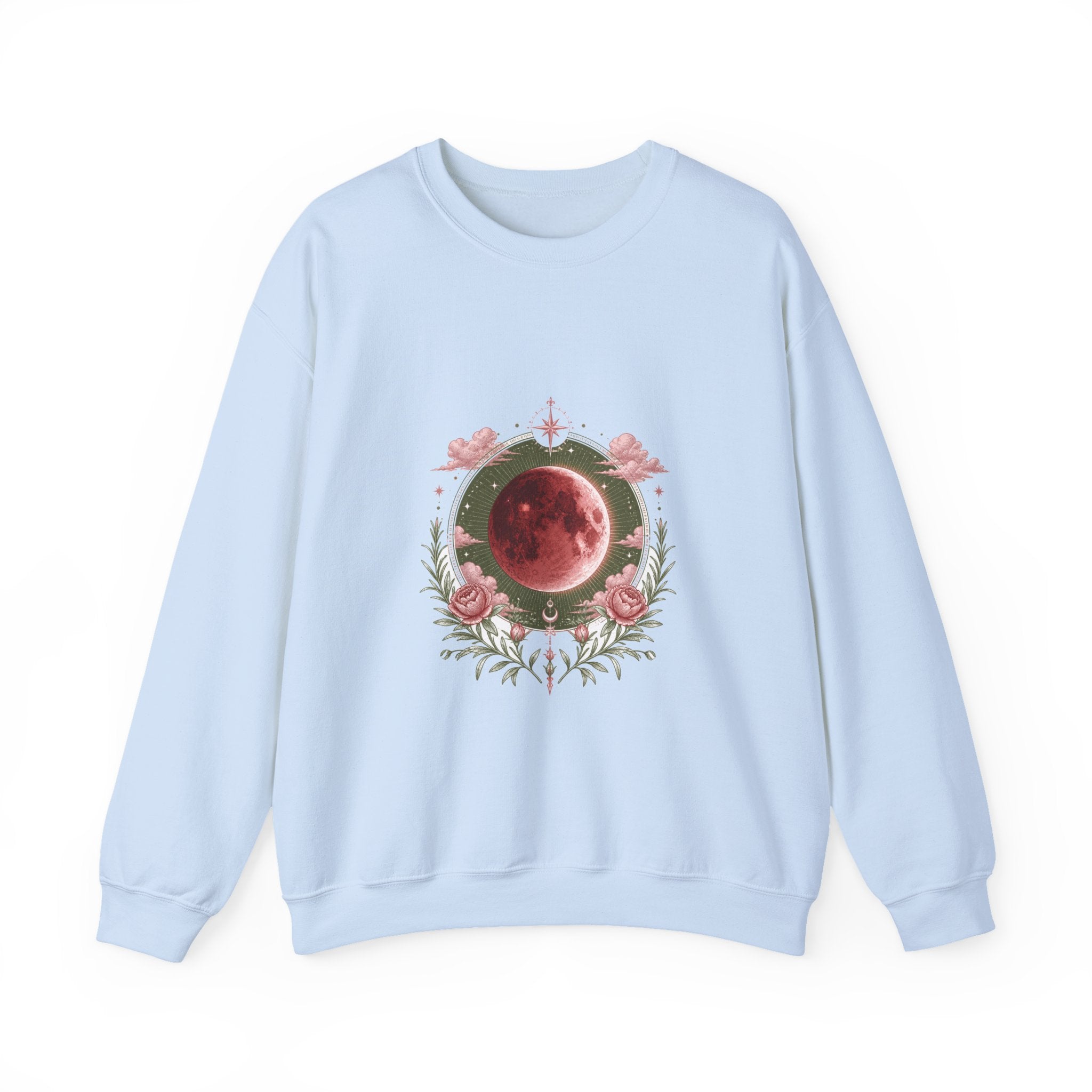 Matching Couple Sweatshirt - Solar & Lunar Eclipse Matching Couple Crewneck Sweatshirt Vintage Art His Hers Wedding Gift - Design B