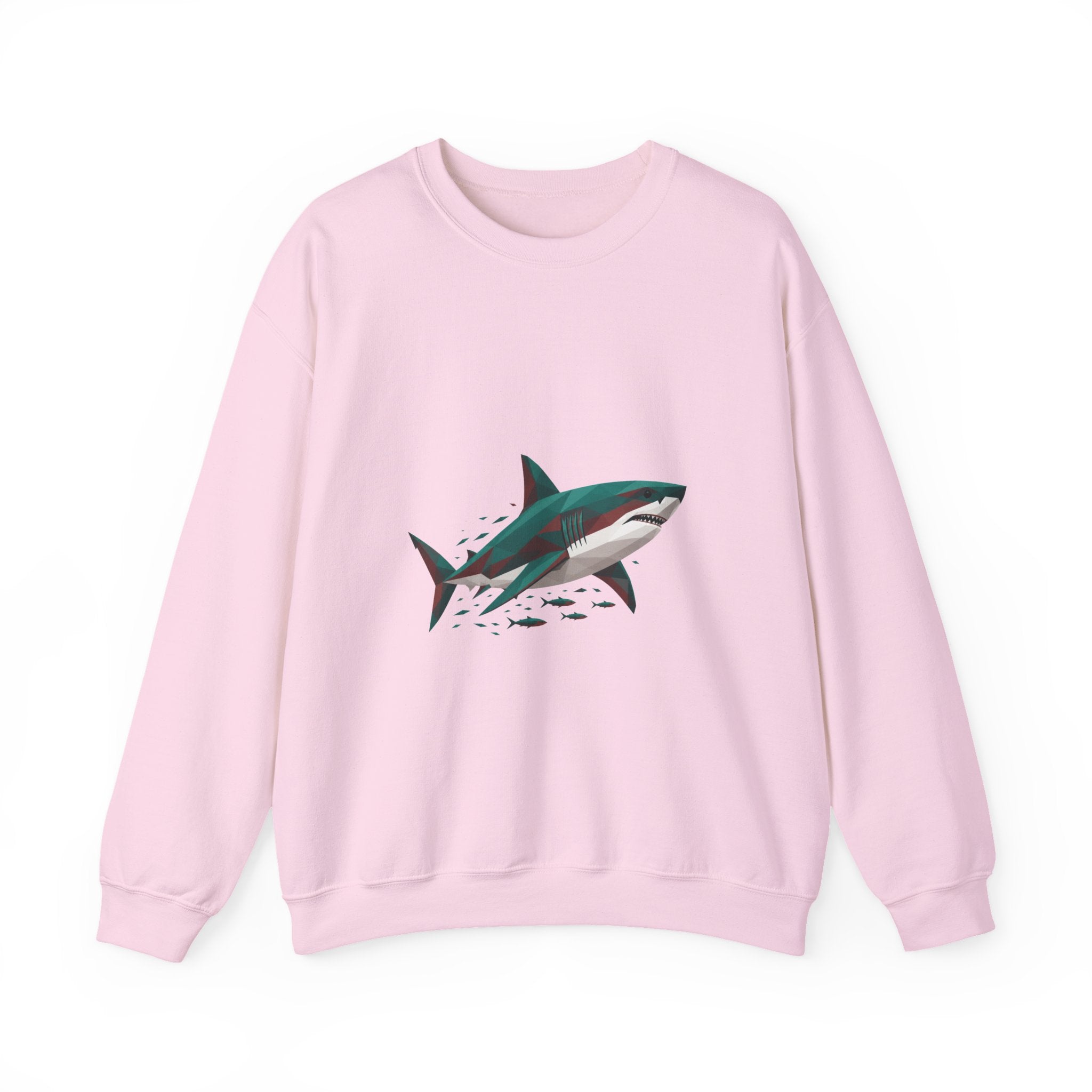 Matching Couple Sweatshirt - Shark & Dolphin Matching Couple Comfort Colors Crew Geometric Art His Hers Love Gift - Design A