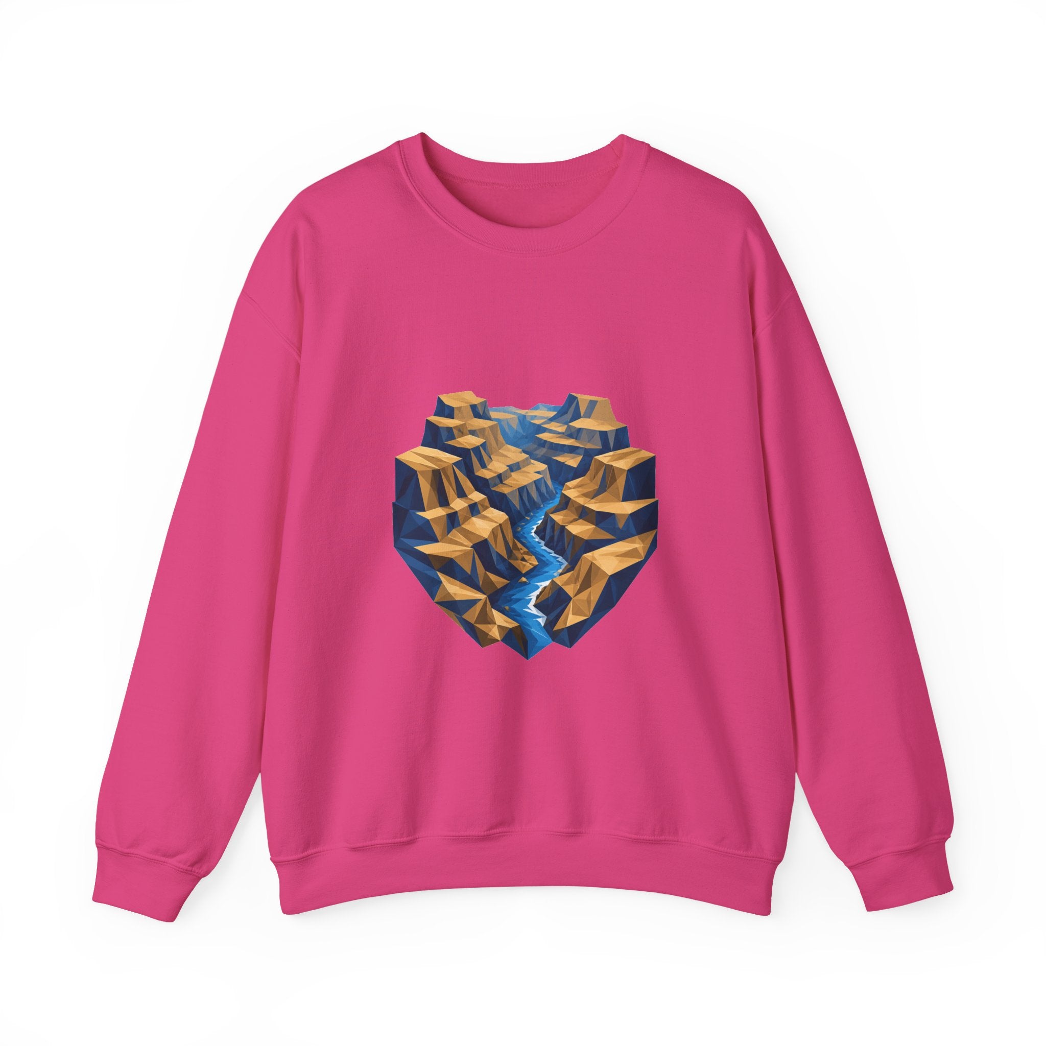 Matching Couple Sweatshirt - Lavender Fields & Canyon Matching Couple Comfort Colors Crew Geometric Art His Hers Love Gift - Design B