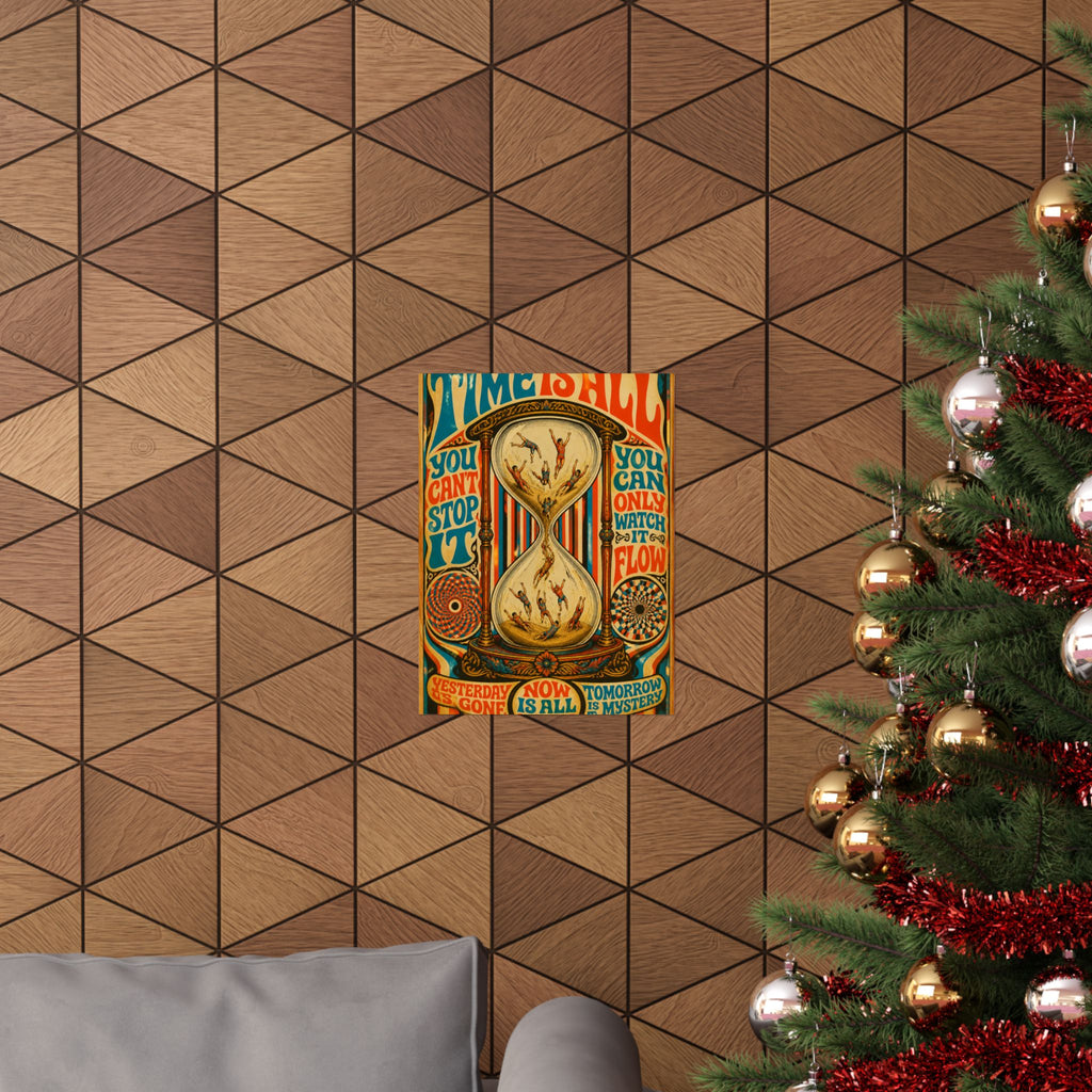 Hourglass Acrobats Wall Art Poster 18×24 Psychedelic Cafe Decor Maximalist Print