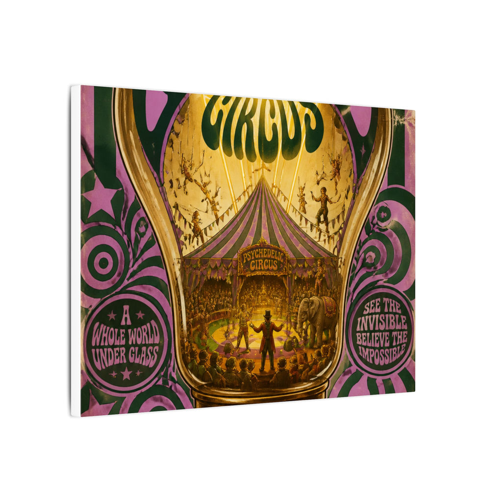 Light Bulb Circus Wall Art Canvas 16×20 Psychedelic Cafe Decor Maximalist Print