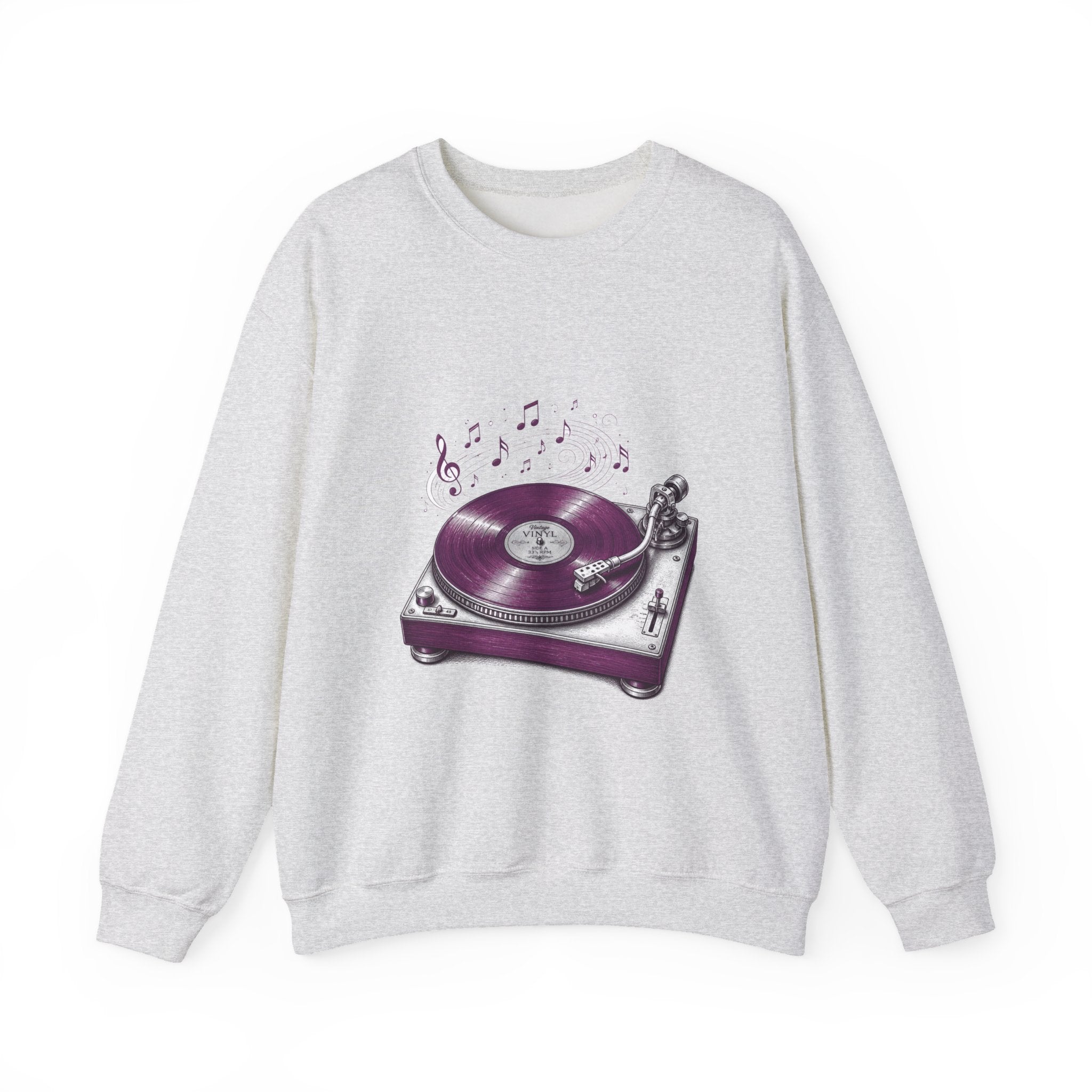 Matching Couple Sweatshirt - Vinyl & Cassette Matching Couple Crewneck Sweatshirt Hand-Drawn Art His Hers Best Friend Gift - Design A