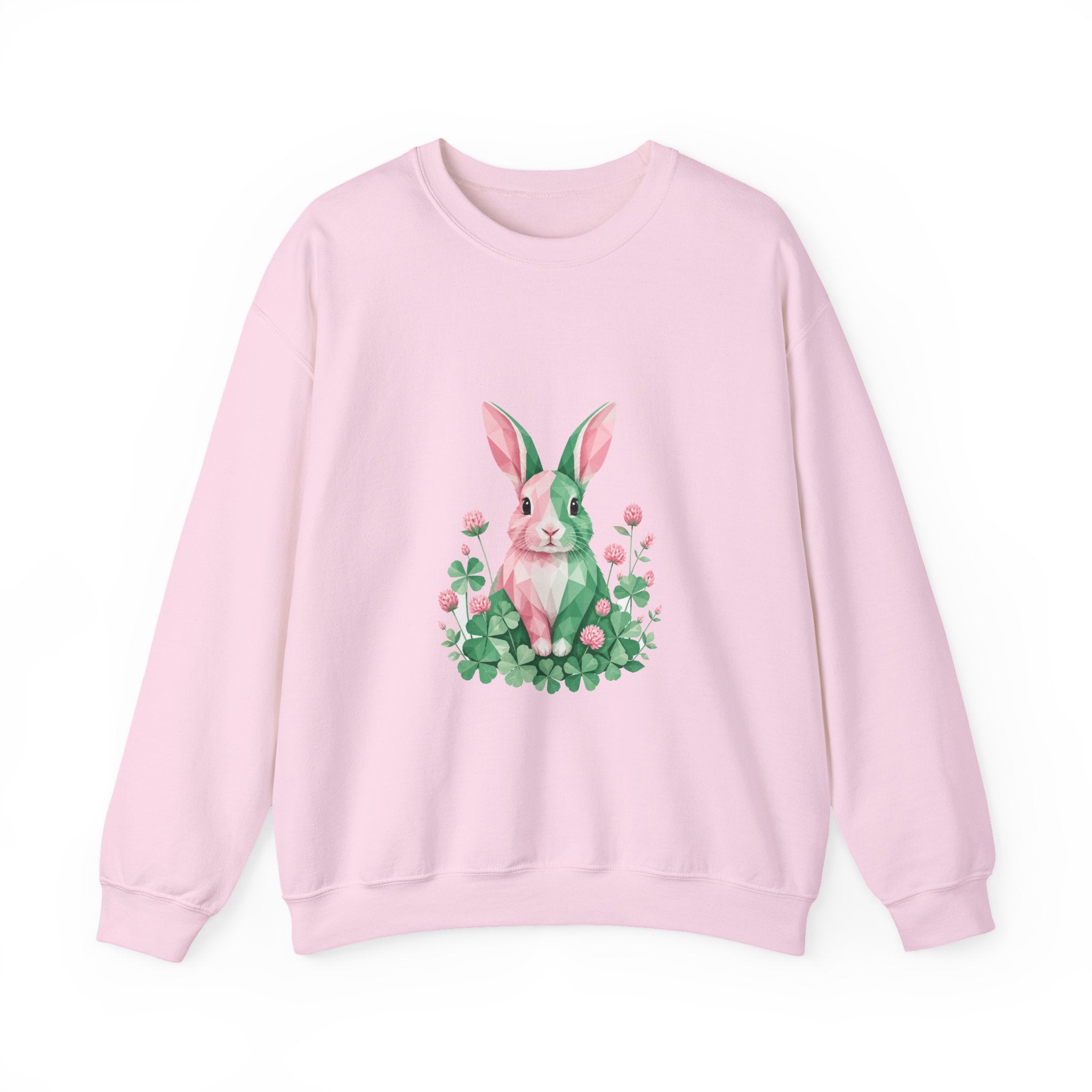 Matching Couple Sweatshirt - Fox & Rabbit Matching Couple Premium Fleece Sweatshirt Geometric Art His Hers Love Gift - Design B