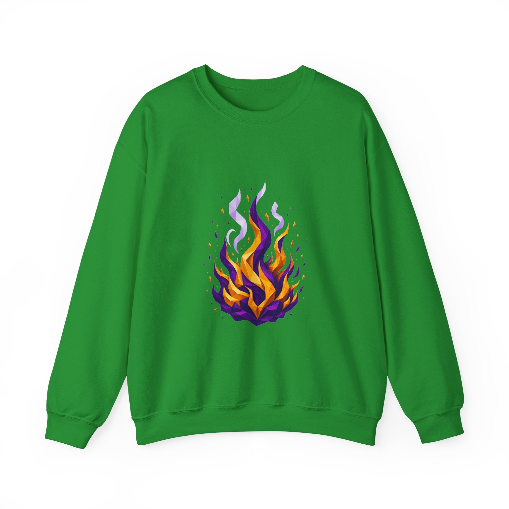 Matching Couple Sweatshirt - Wildfire & Waterfall Matching Couple Comfort Colors Crew Geometric Art His Hers Love Gift - Design A