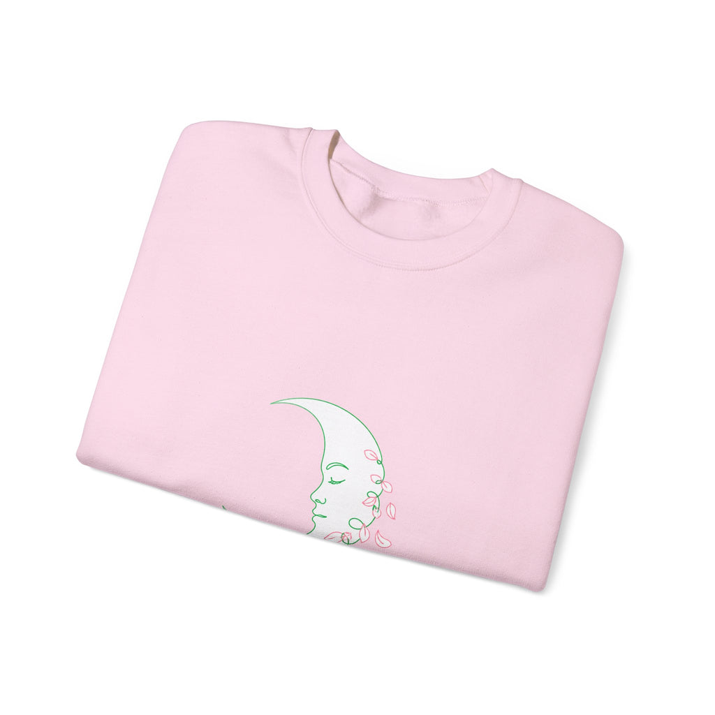 Matching Couple Sweatshirt - Waxing & Waning Moon Matching Couple Crewneck Sweatshirt Minimalist Art His Hers Valentine Gift - Design B