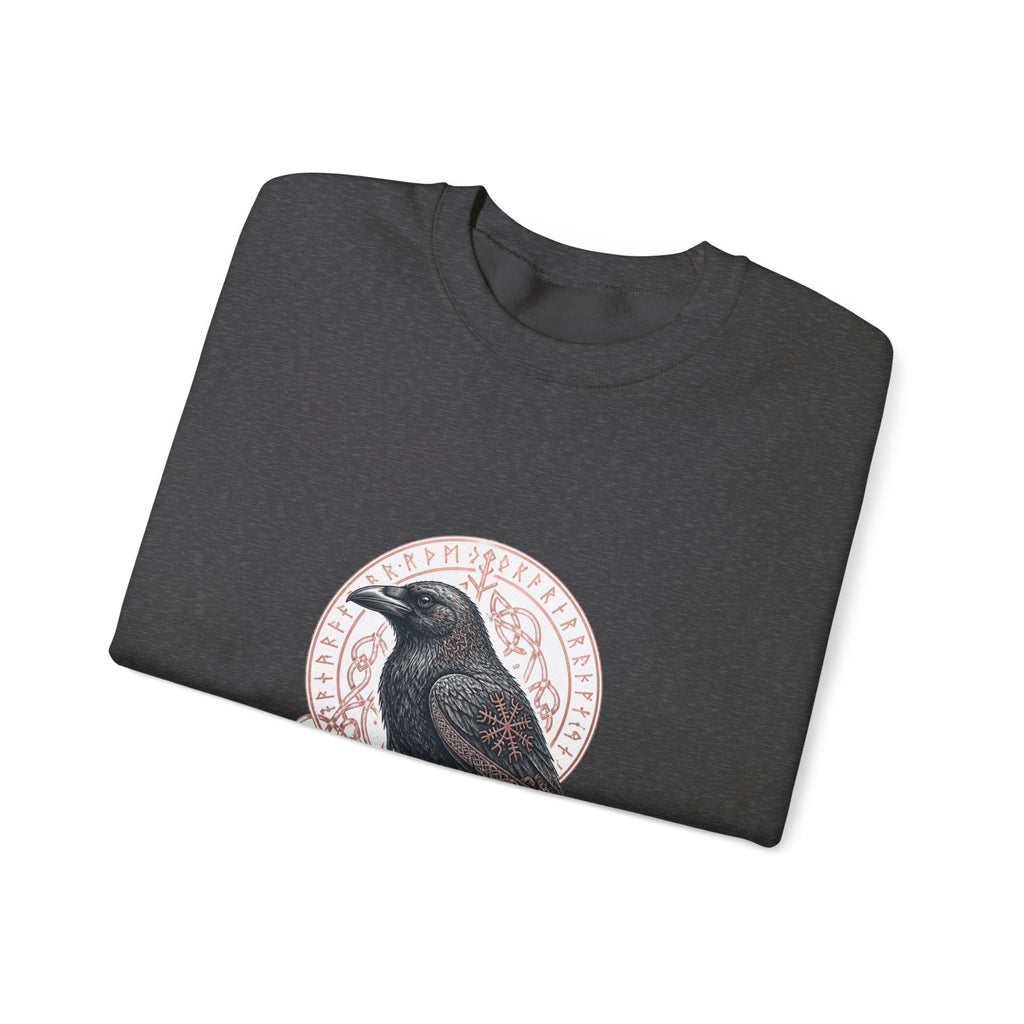 Matching Couple Sweatshirt - Huginn & Muninn Matching Couple Comfort Colors Crew Hand-Drawn Art His Hers Anniversary Gift - Design B