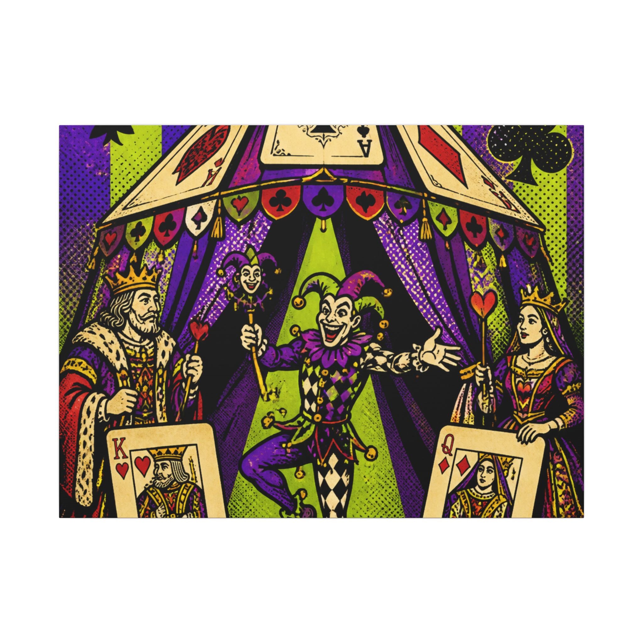 Playing Cards Tent Wall Art Canvas 16×20 Pop Art Living Room Decor Maximalist Print