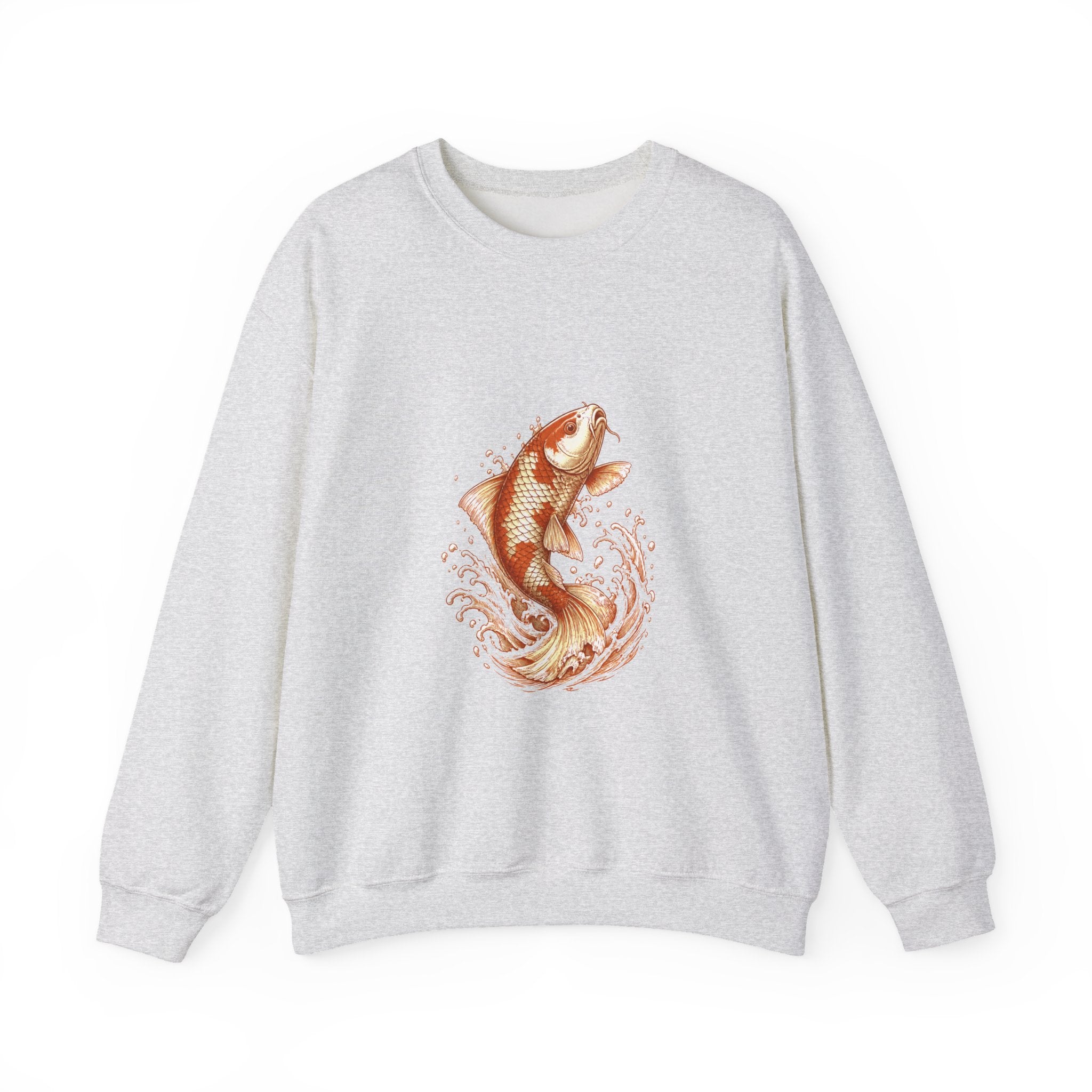 Matching Couple Sweatshirt - Koi Fish Yin Yang Matching Couple Comfort Colors Crew Hand-Drawn Art His Hers Anniversary Gift - Design A