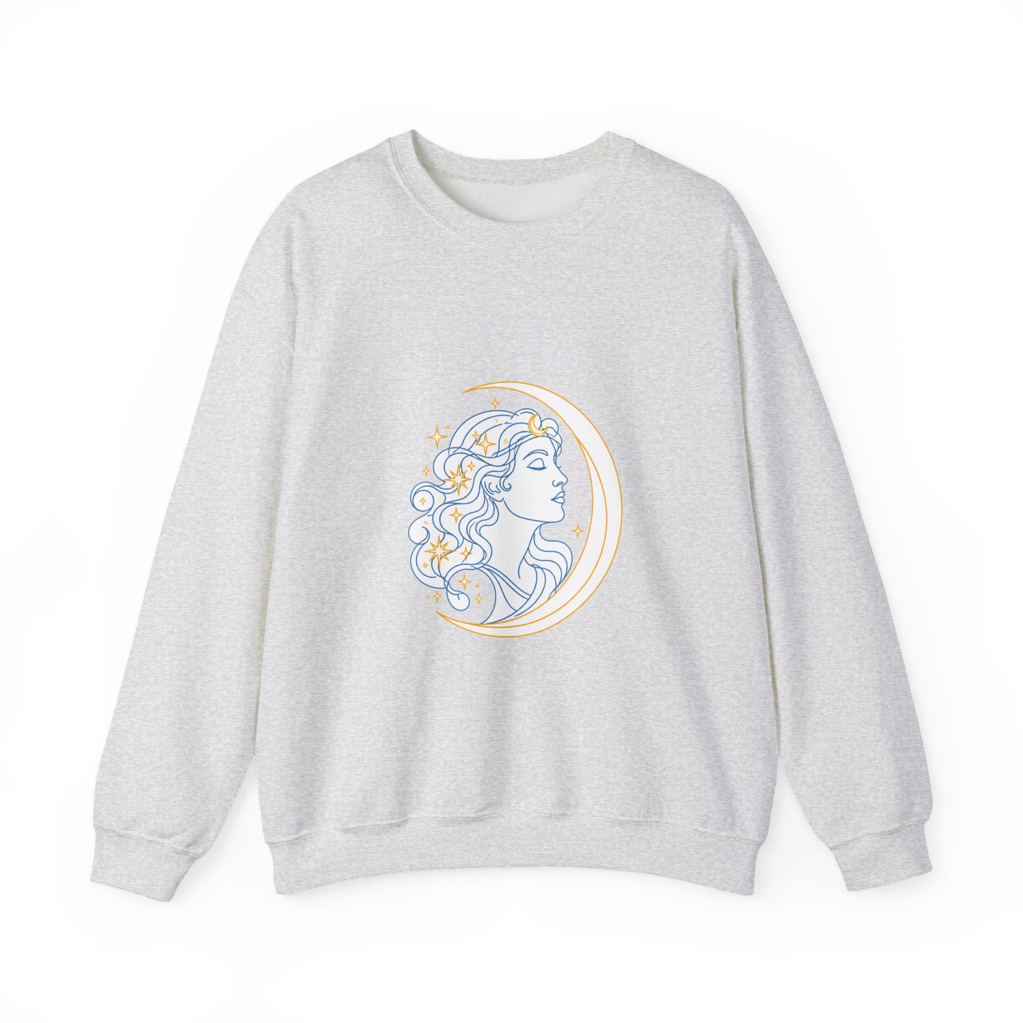 Matching Couple Sweatshirt - Helios & Selene Matching Couple Crewneck Sweatshirt Minimalist Art His Hers Valentine Gift - Design B