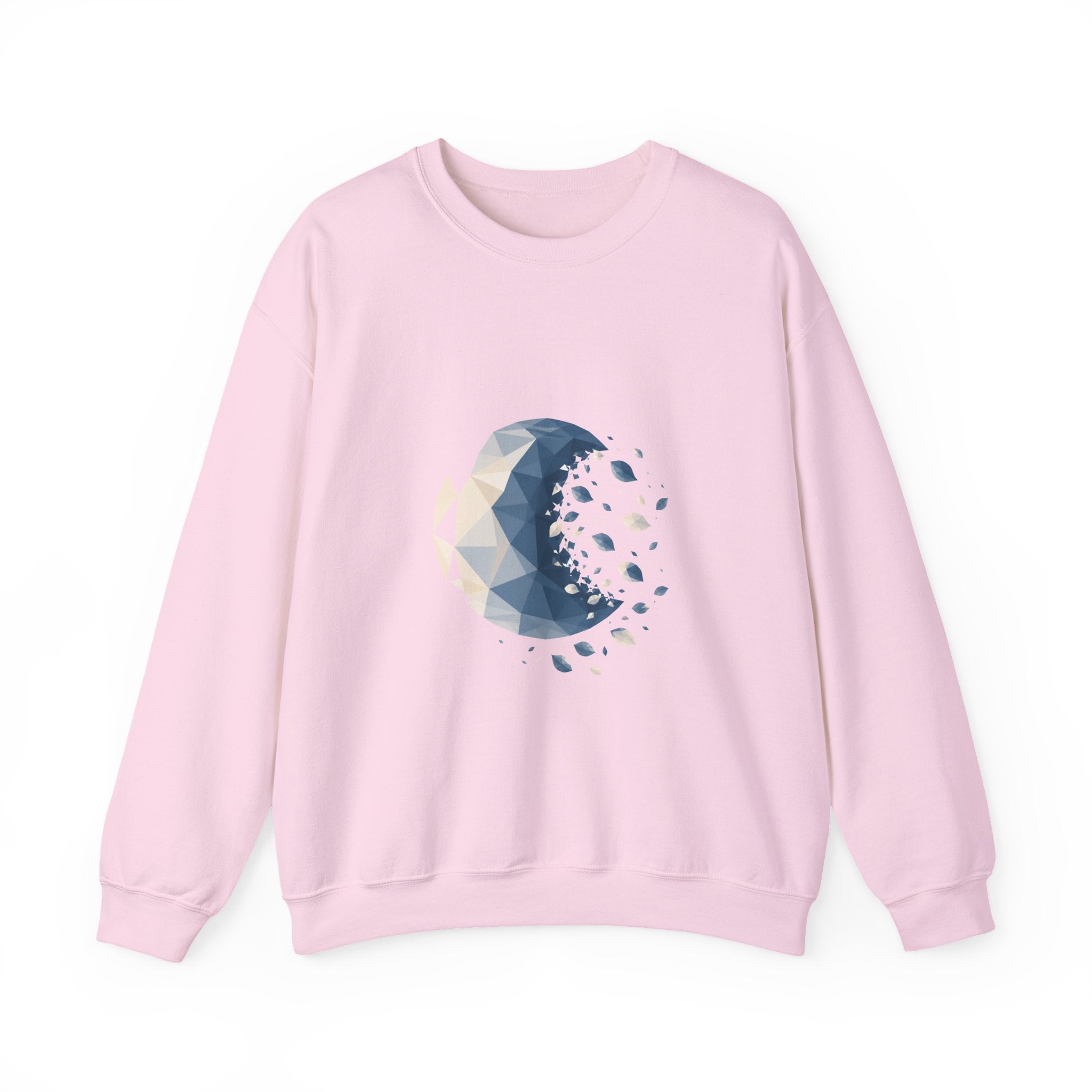 Matching Couple Sweatshirt - Waxing & Waning Moon Matching Couple Comfort Colors Crew Geometric Art His Hers Love Gift - Design B