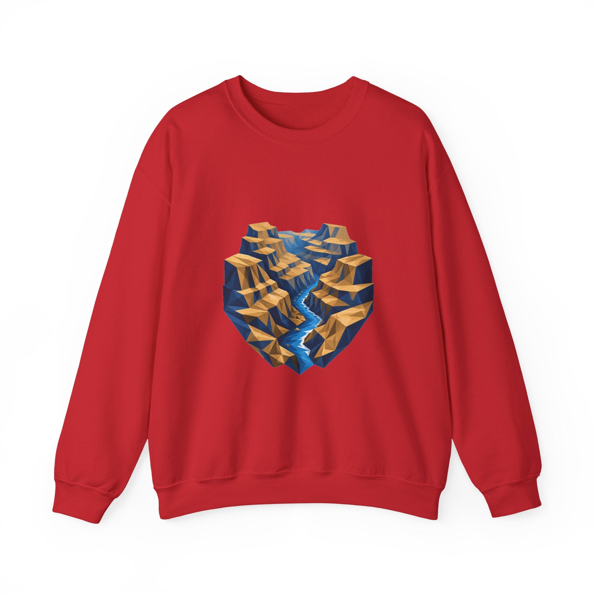 Matching Couple Sweatshirt - Lavender Fields & Canyon Matching Couple Comfort Colors Crew Geometric Art His Hers Love Gift - Design B