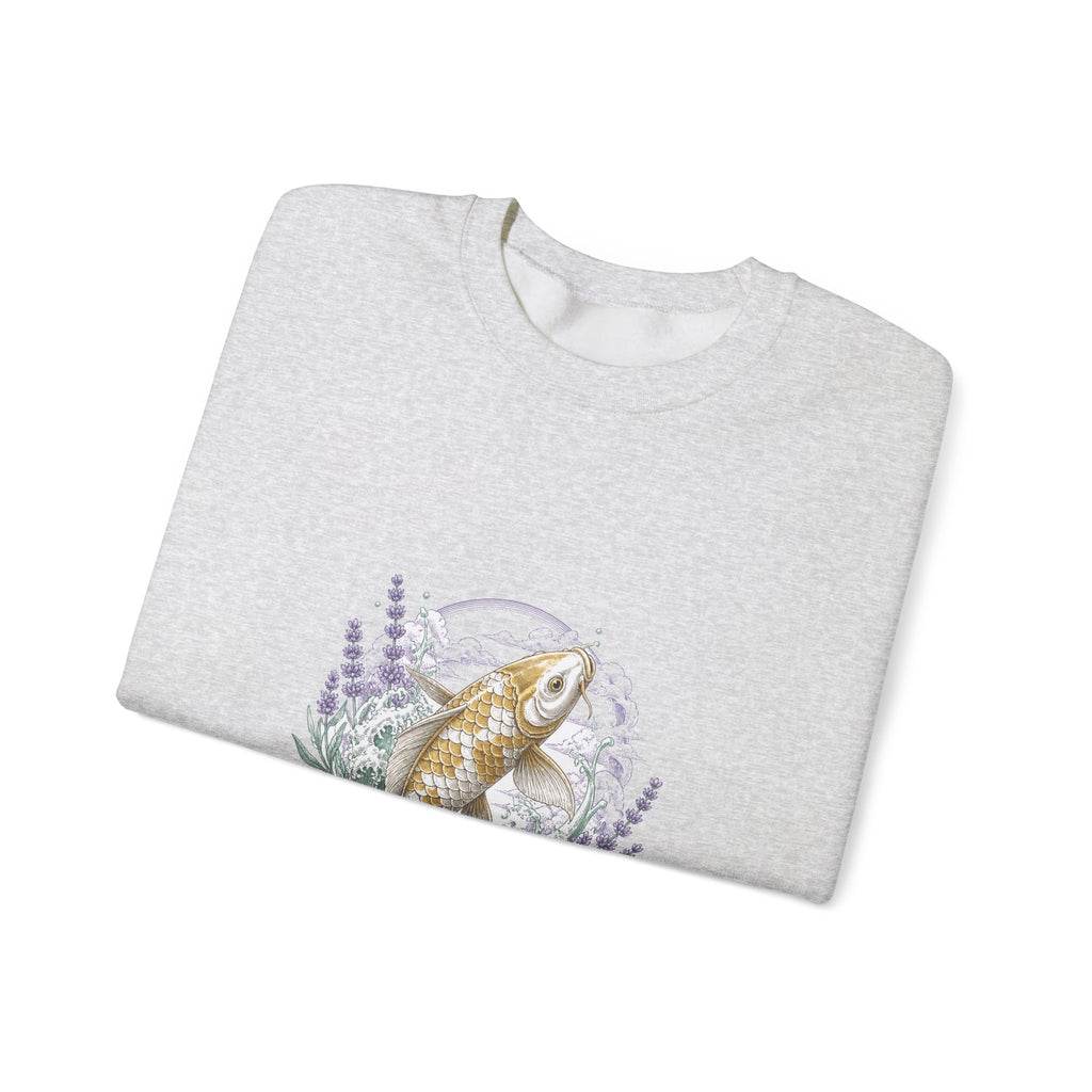 Matching Couple Sweatshirt - Koi Fish Yin Yang Matching Couple Crewneck Sweatshirt Vintage Art His Hers Wedding Gift - Design A