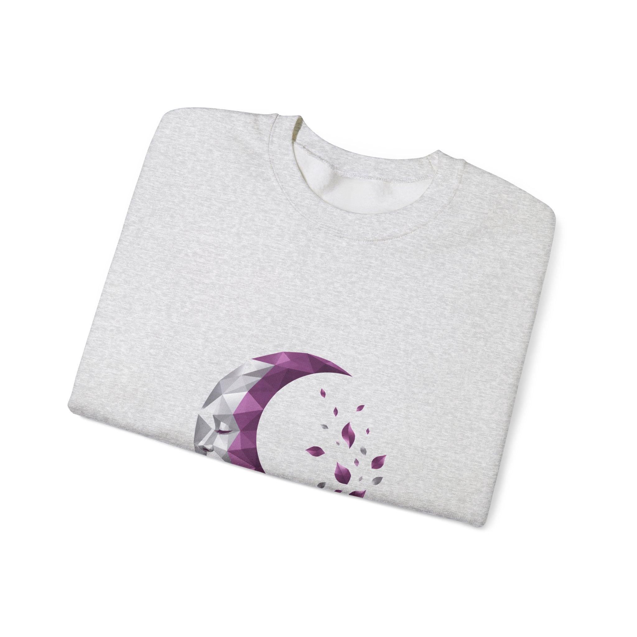 Matching Couple Sweatshirt - Waxing & Waning Moon Matching Couple Premium Fleece Sweatshirt Geometric Art His Hers Love Gift - Design B