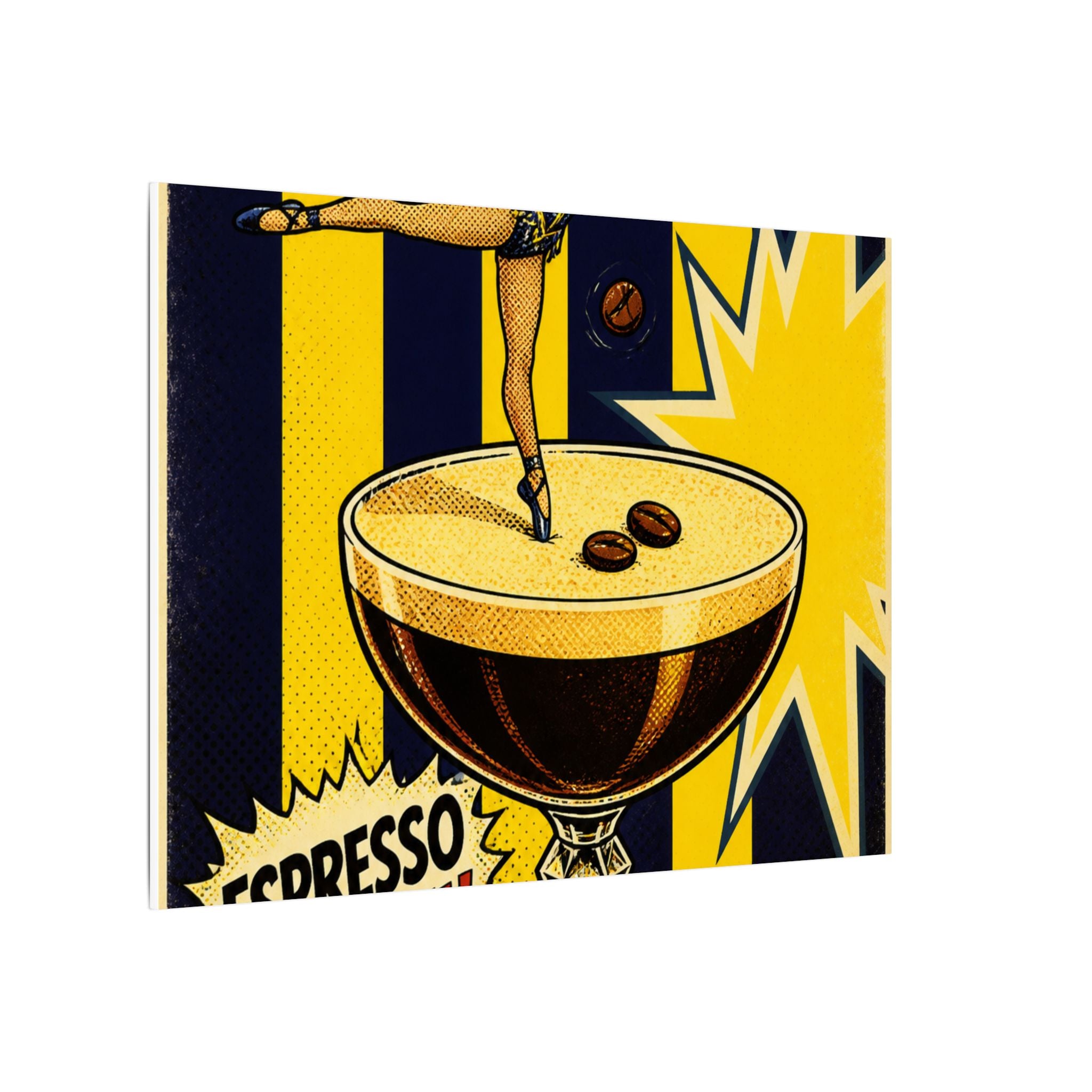 Espresso Martini Acrobat Wall Art Canvas 16×20 Pop Art Living Room Decor Maximalist Print