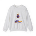 Matching Couple Sweatshirt - Open & Closed Lotus Matching Couple Comfort Colors Crew Geometric Art His Hers Love Gift - Design B