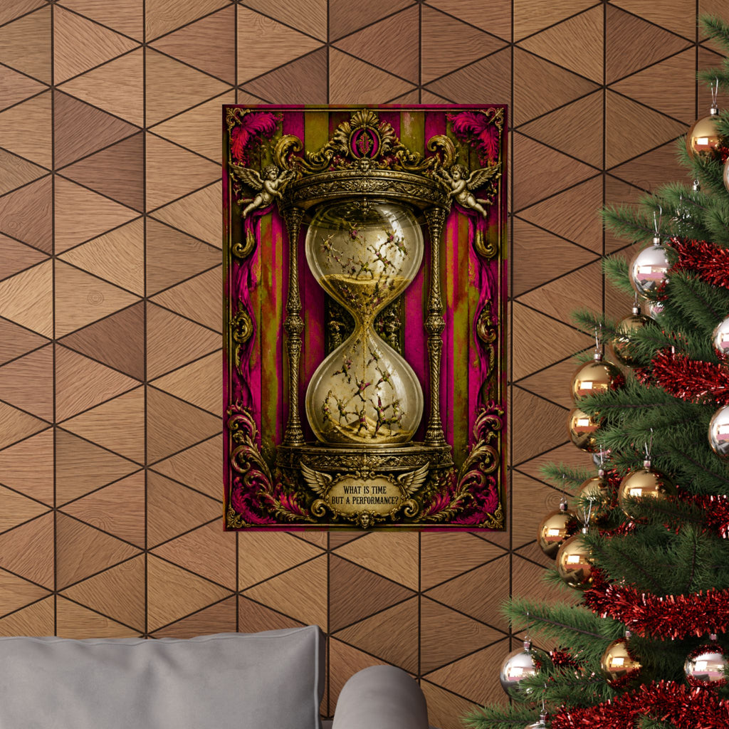 Hourglass Acrobats Wall Art Poster 24×36 Baroque Studio Decor Maximalist Print