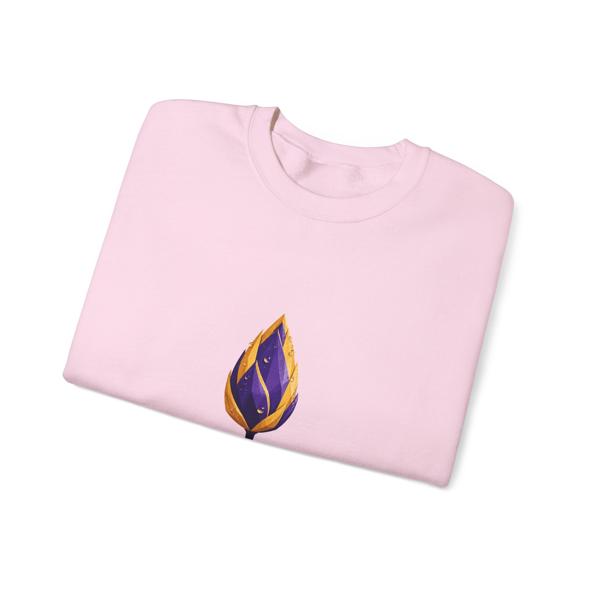 Matching Couple Sweatshirt - Open & Closed Lotus Matching Couple Comfort Colors Crew Geometric Art His Hers Love Gift - Design B