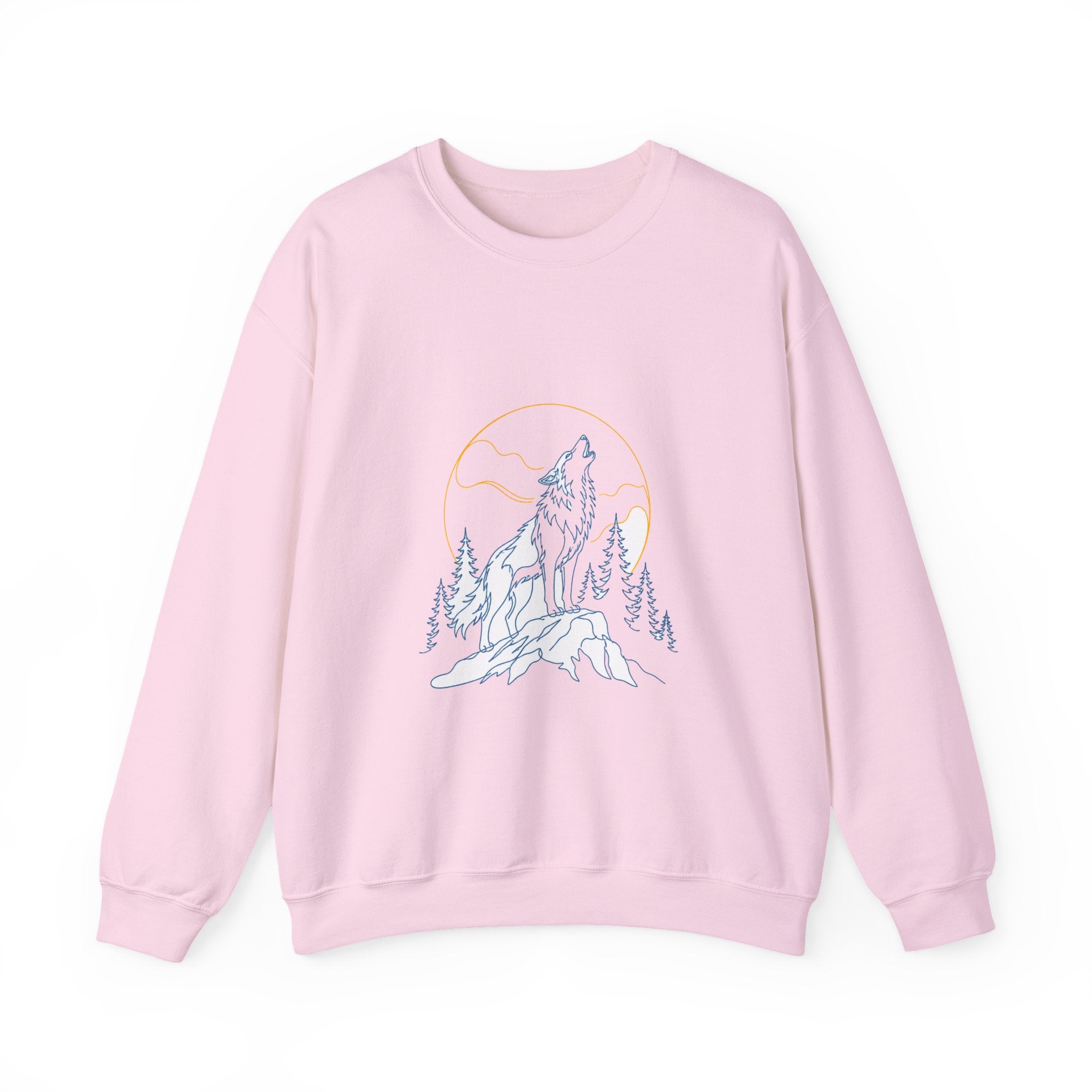 Matching Couple Sweatshirt - Wolf & Dove Matching Couple Crewneck Sweatshirt Minimalist Art His Hers Valentine Gift - Design A