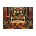 Birthday Cake Trapeze Wall Art Canvas 24×36 Art Deco Bar Area Decor Maximalist Print