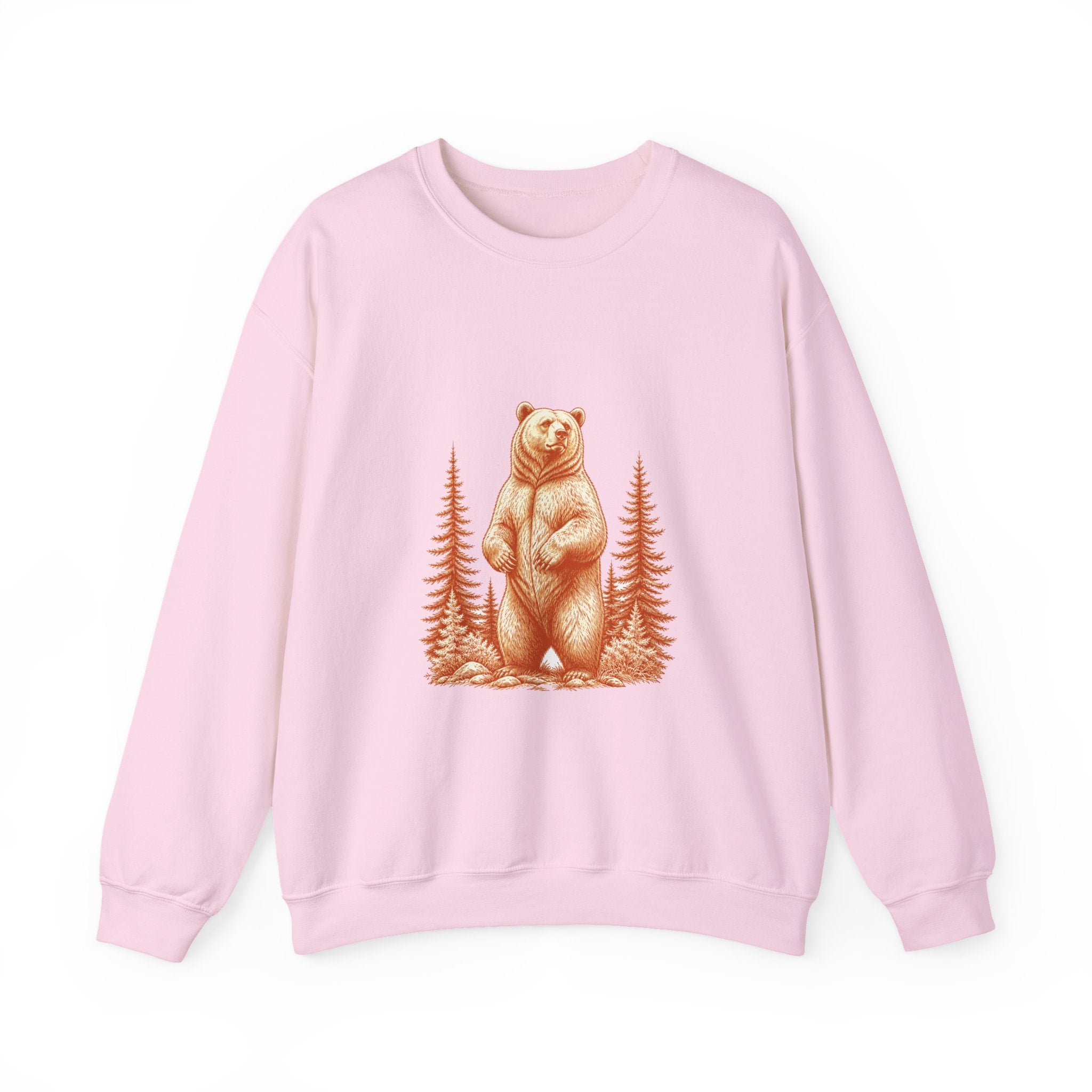 Matching Couple Sweatshirt - Bear & Deer Matching Couple Crewneck Sweatshirt Hand-Drawn Art His Hers Best Friend Gift - Design A