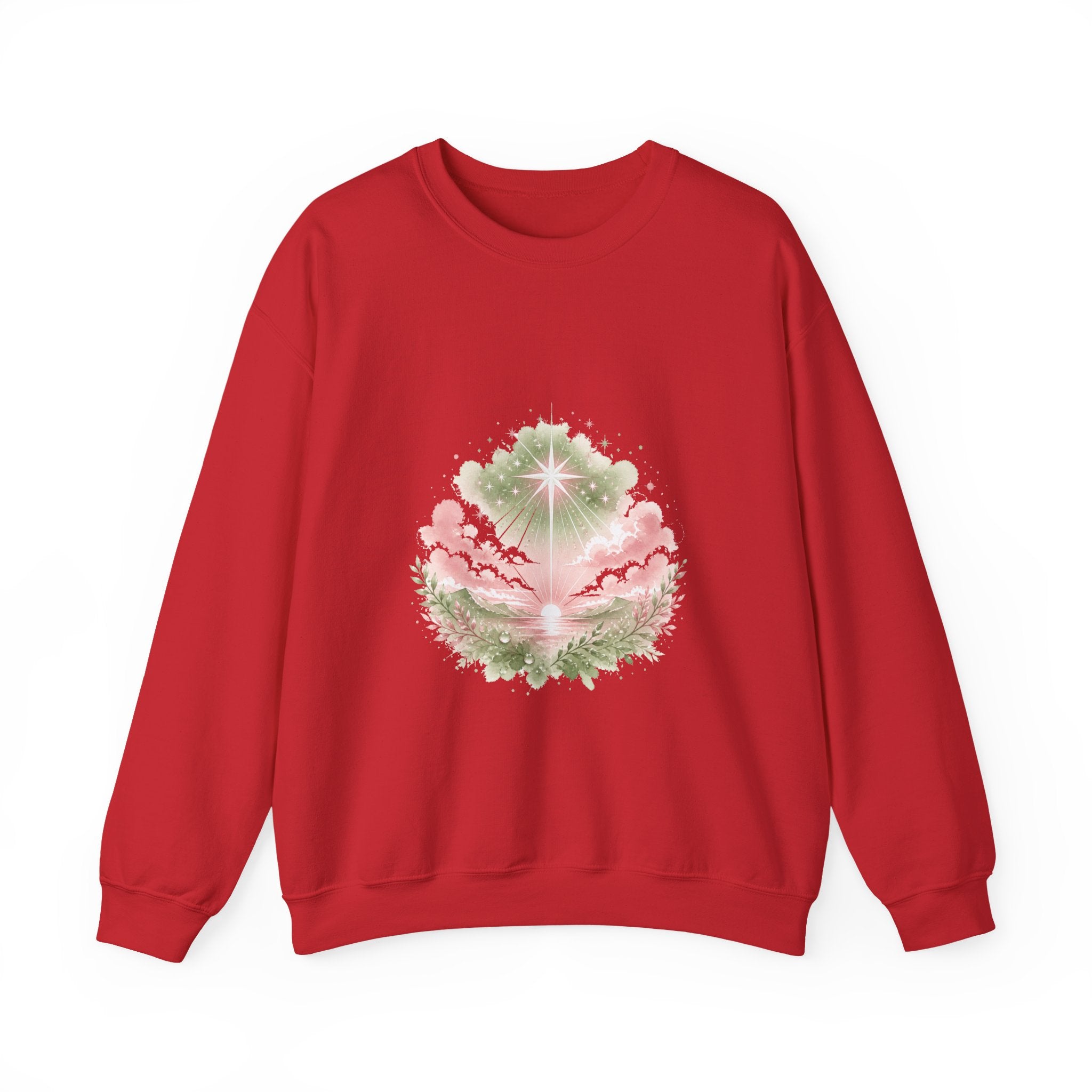Matching Couple Sweatshirt - Evening & Morning Star Matching Couple Comfort Colors Crew Watercolor Art His Hers Birthday Gift - Design B