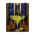 Margarita Balancing Seal Wall Art Poster 24×36 Art Deco Bar Area Decor Maximalist Print