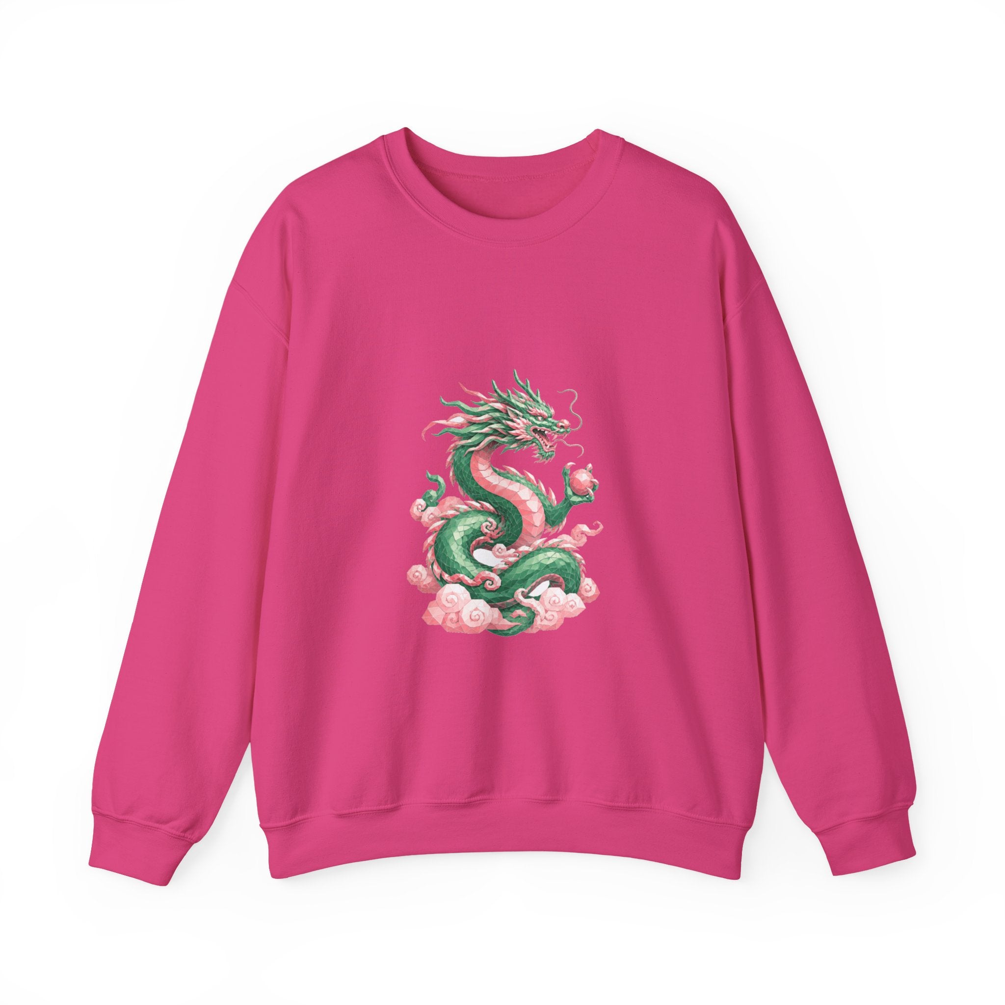 Matching Couple Sweatshirt - Dragon & Phoenix Matching Couple Premium Fleece Sweatshirt Geometric Art His Hers Love Gift - Design A