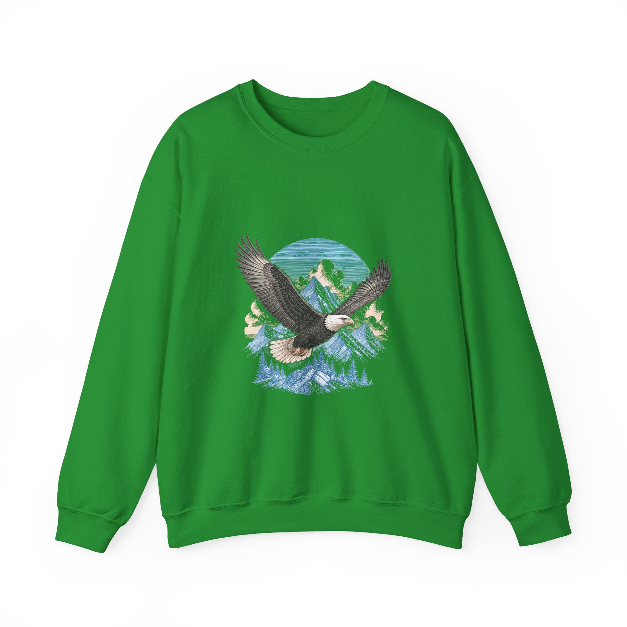 Matching Couple Sweatshirt - Eagle & Whale Matching Couple Comfort Colors Crew Vintage Art His Hers Honeymoon Gift - Design A