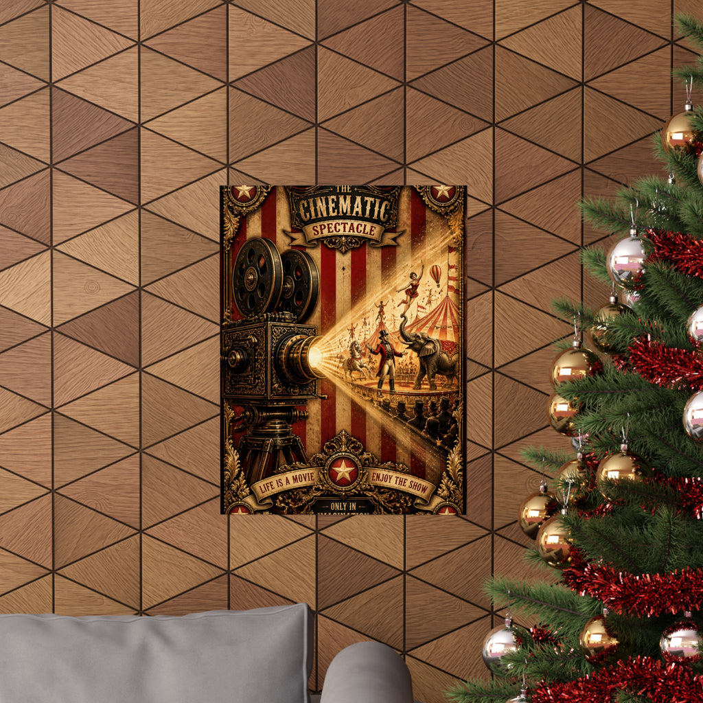 Film Camera Projector Show Wall Art Poster 24×36 Baroque Studio Decor Maximalist Print