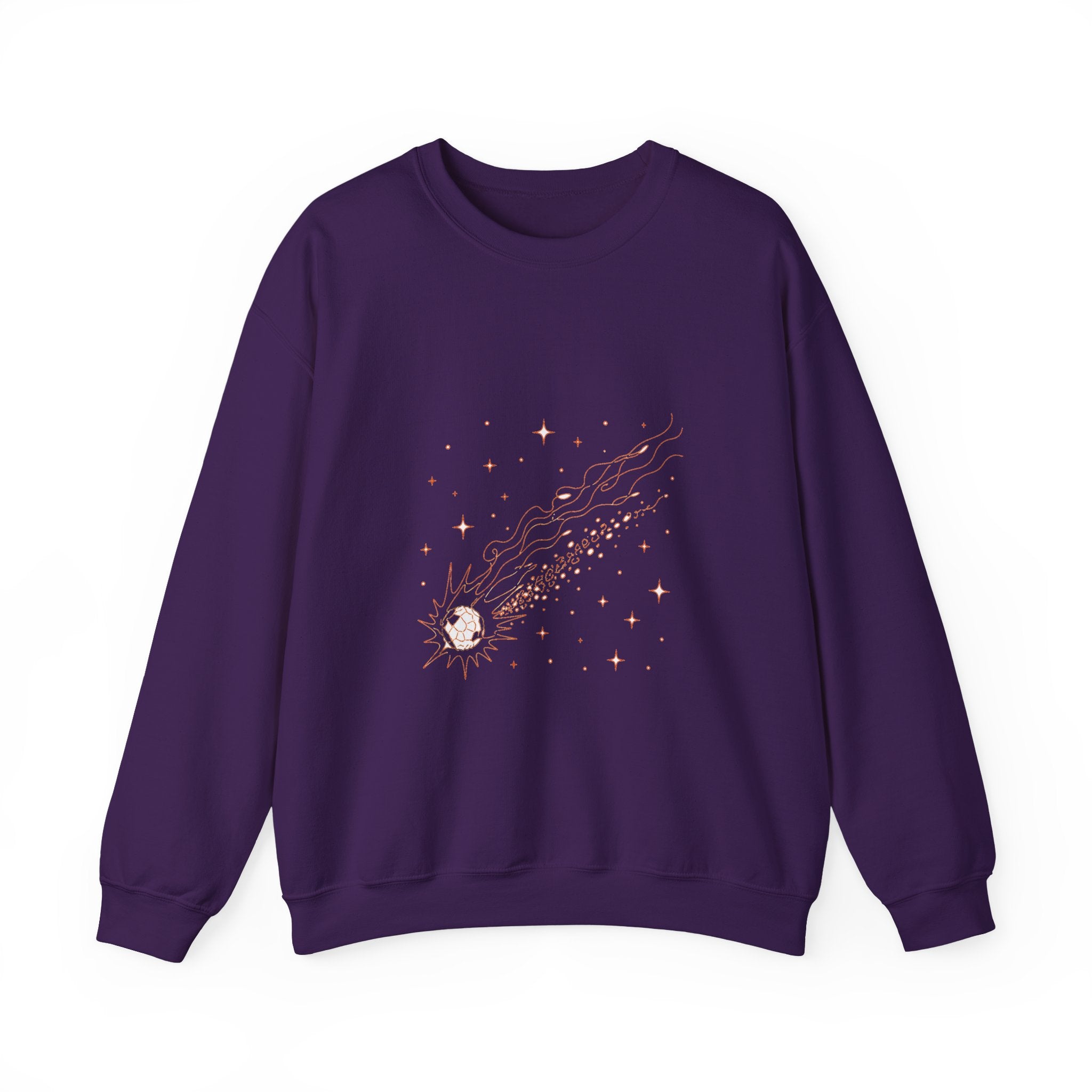 Matching Couple Sweatshirt - Comet & Asteroid Matching Couple Crewneck Sweatshirt Minimalist Art His Hers Valentine Gift - Design A