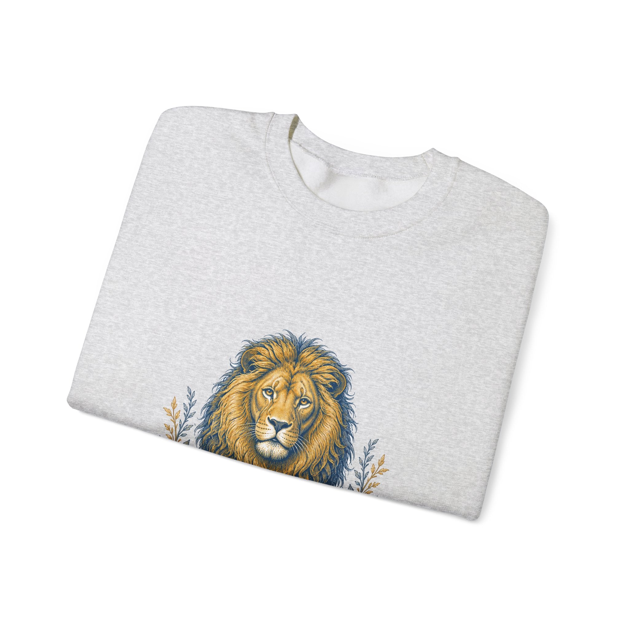 Matching Couple Sweatshirt - Lion & Lamb Matching Couple Comfort Colors Crew Vintage Art His Hers Honeymoon Gift - Design A