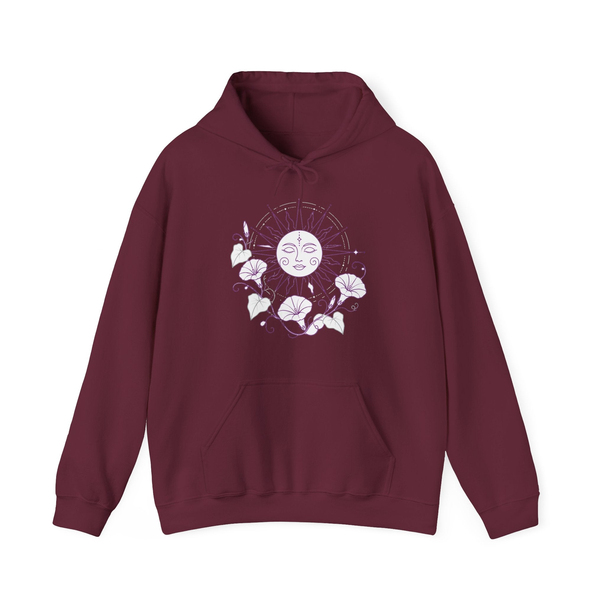 Matching Couple Sweatshirt - Sun & Moon Matching Couple Hooded Sweatshirt Minimalist Art His Hers Valentine Gift - Design B