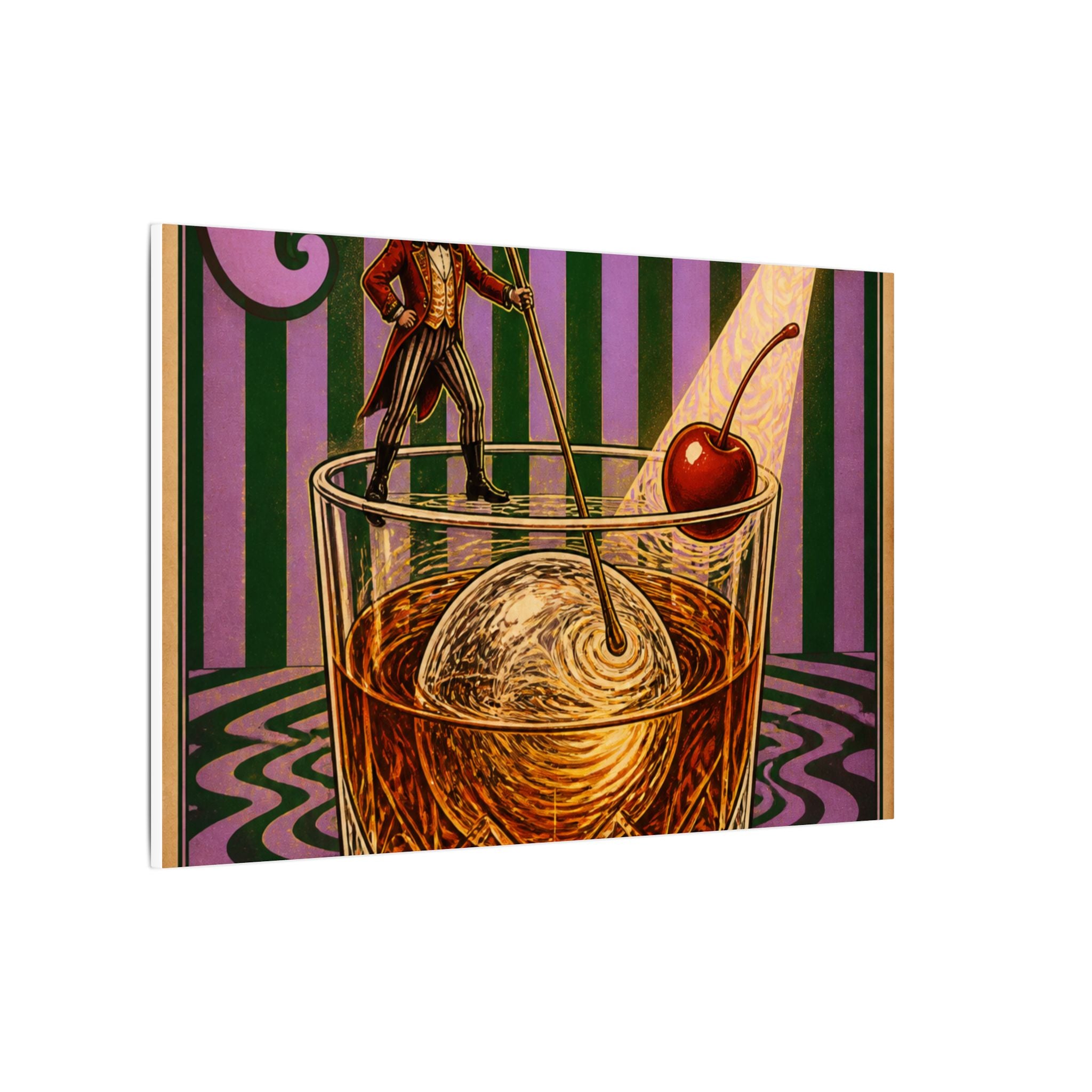 Old Fashioned Ringmaster Wall Art Canvas 24×36 Psychedelic Dining Room Decor Maximalist Print