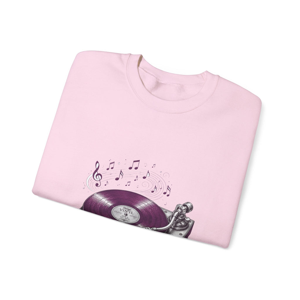Matching Couple Sweatshirt - Vinyl & Cassette Matching Couple Crewneck Sweatshirt Hand-Drawn Art His Hers Best Friend Gift - Design A