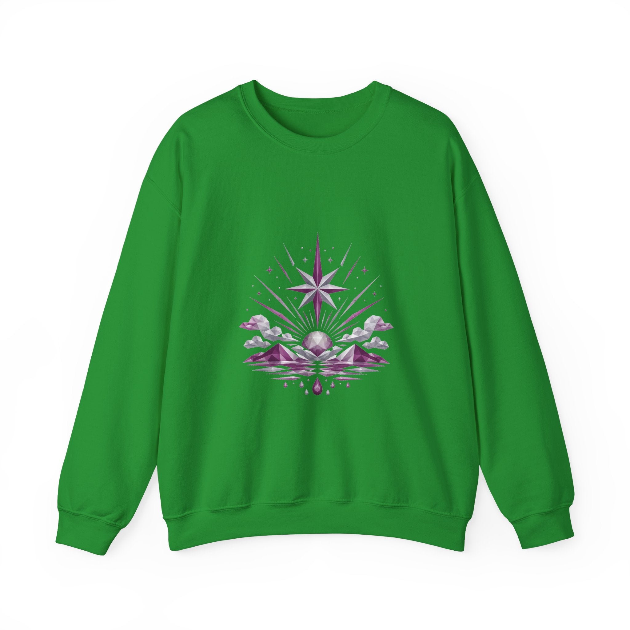 Matching Couple Sweatshirt - Evening & Morning Star Matching Couple Crewneck Sweatshirt Geometric Art His Hers Couple Gift - Design B