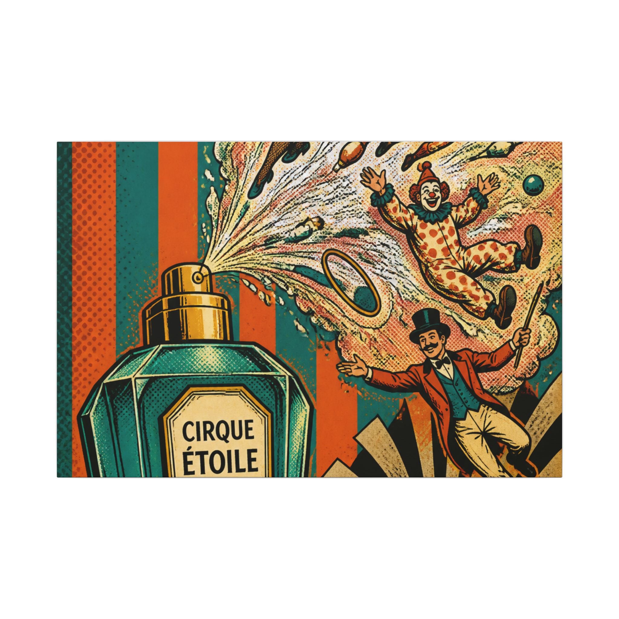 Perfume Bottle Fountain Wall Art Canvas 16×20 Pop Art Living Room Decor Maximalist Print