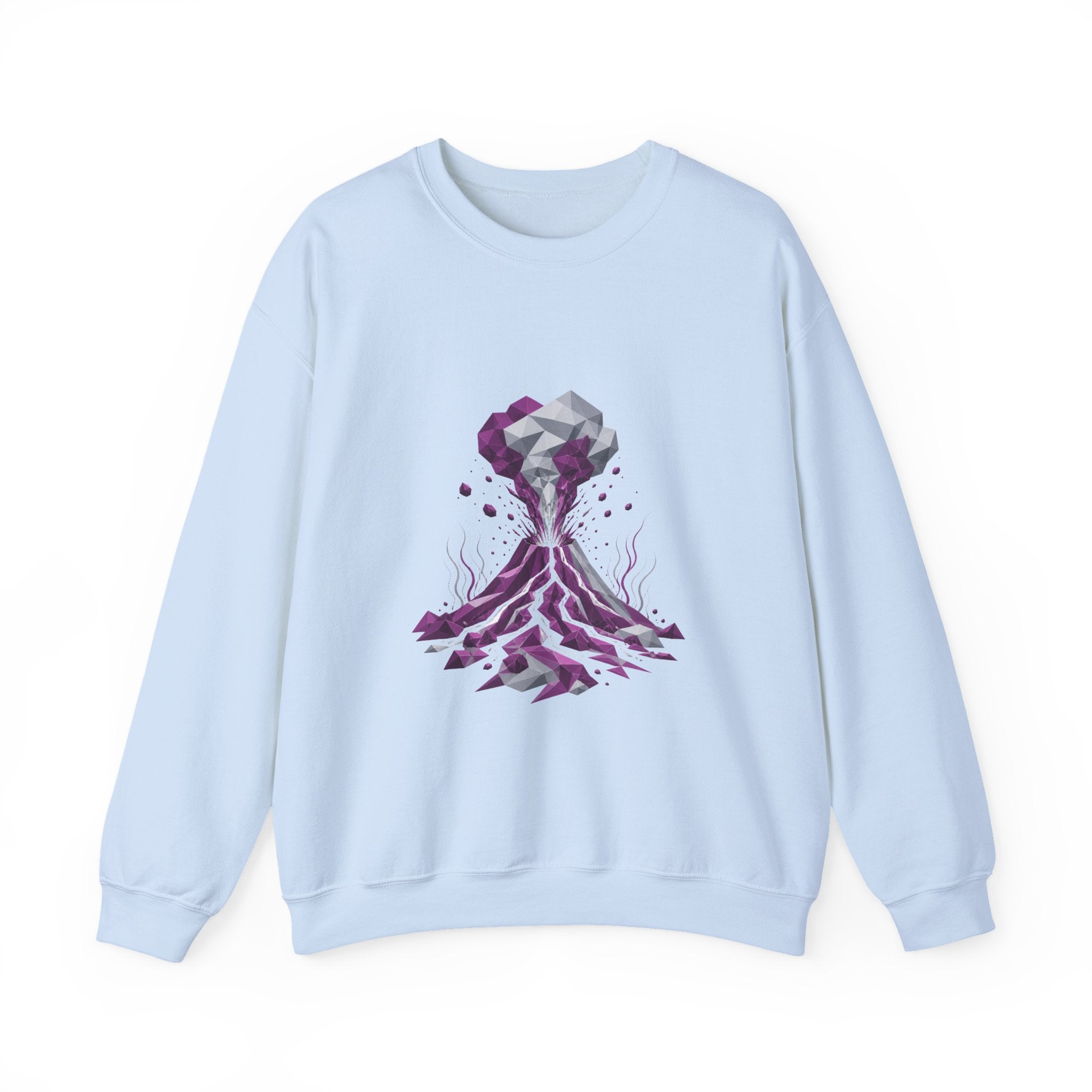 Matching Couple Sweatshirt - Volcano & Glacier Matching Couple Comfort Colors Crew Geometric Art His Hers Love Gift - Design A
